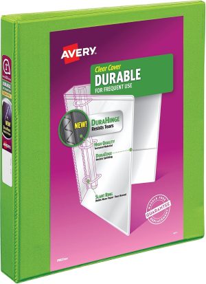 Home Avery Durable View 3 Ring Binder, 1" Slant Rings, 1