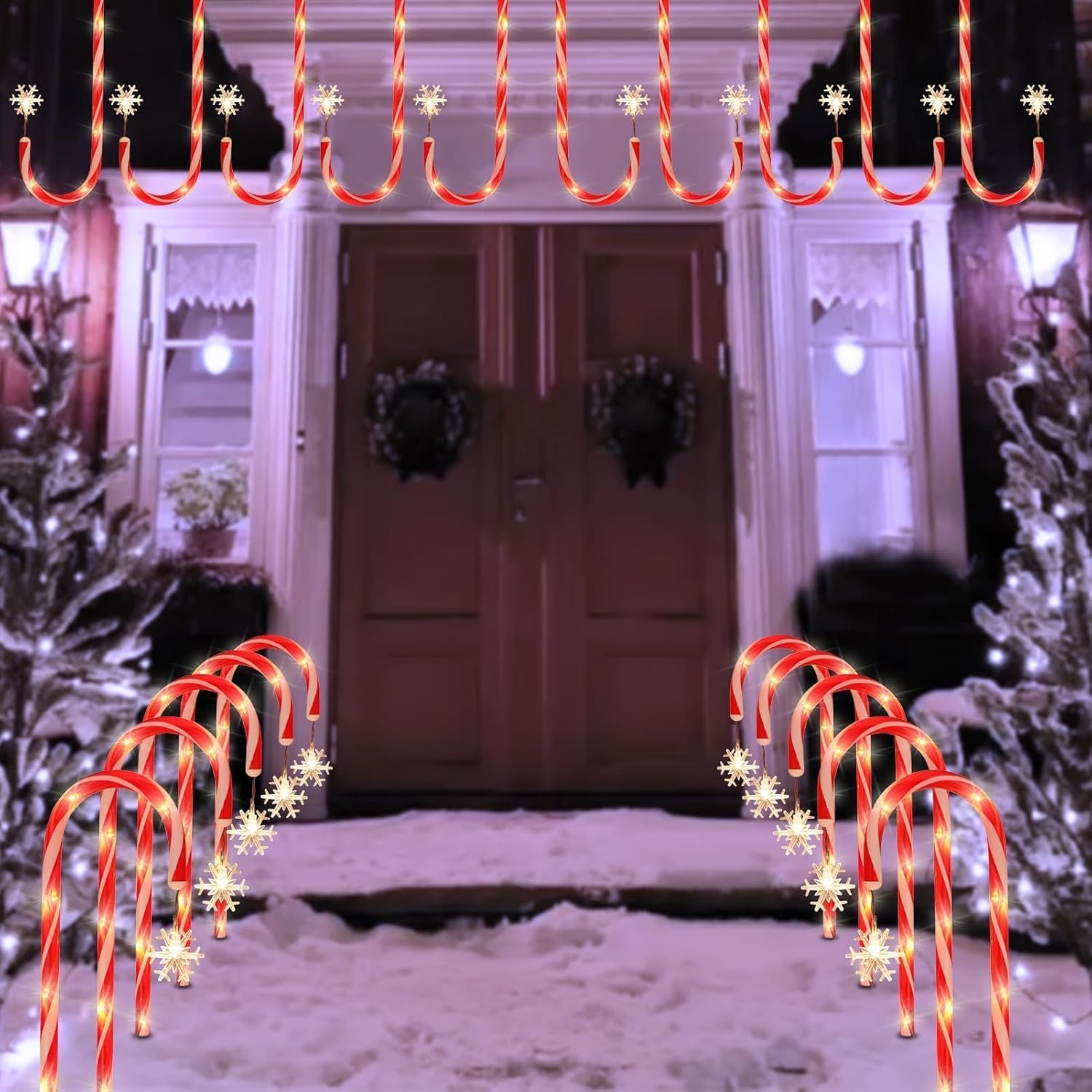10 Solar Warm White Christmas Candy Cane Path Lights: 8 Modes, Dusk-On, IP44 Review - Image 2