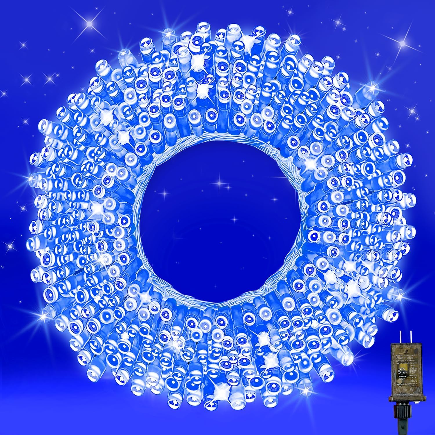 100FT Blue LED Fairy Lights, Connectable Christmas String Lights | 8 Lighting Modes Waterproof Light with Timer for Tree, Bedroom, Patio, Wedding, Party, Indoor Outdoor Decor