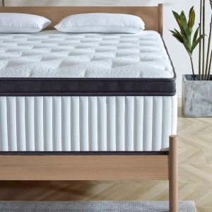 Queen Mattress, 12 Inch Queen Size Hybrid Mattress in a Box with Memory Foam and Individually Pocketed Spring, Motion Isolation, Pressure Relief, Medium Firmness, CertiPUR-US Certified