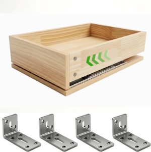 Pre-Assembled Pull Out Cabinet Drawer with L-Brackets No Shelf Required | All 3/4" Solid Wood Construction Soft Close Slide(14''W x 21''D)