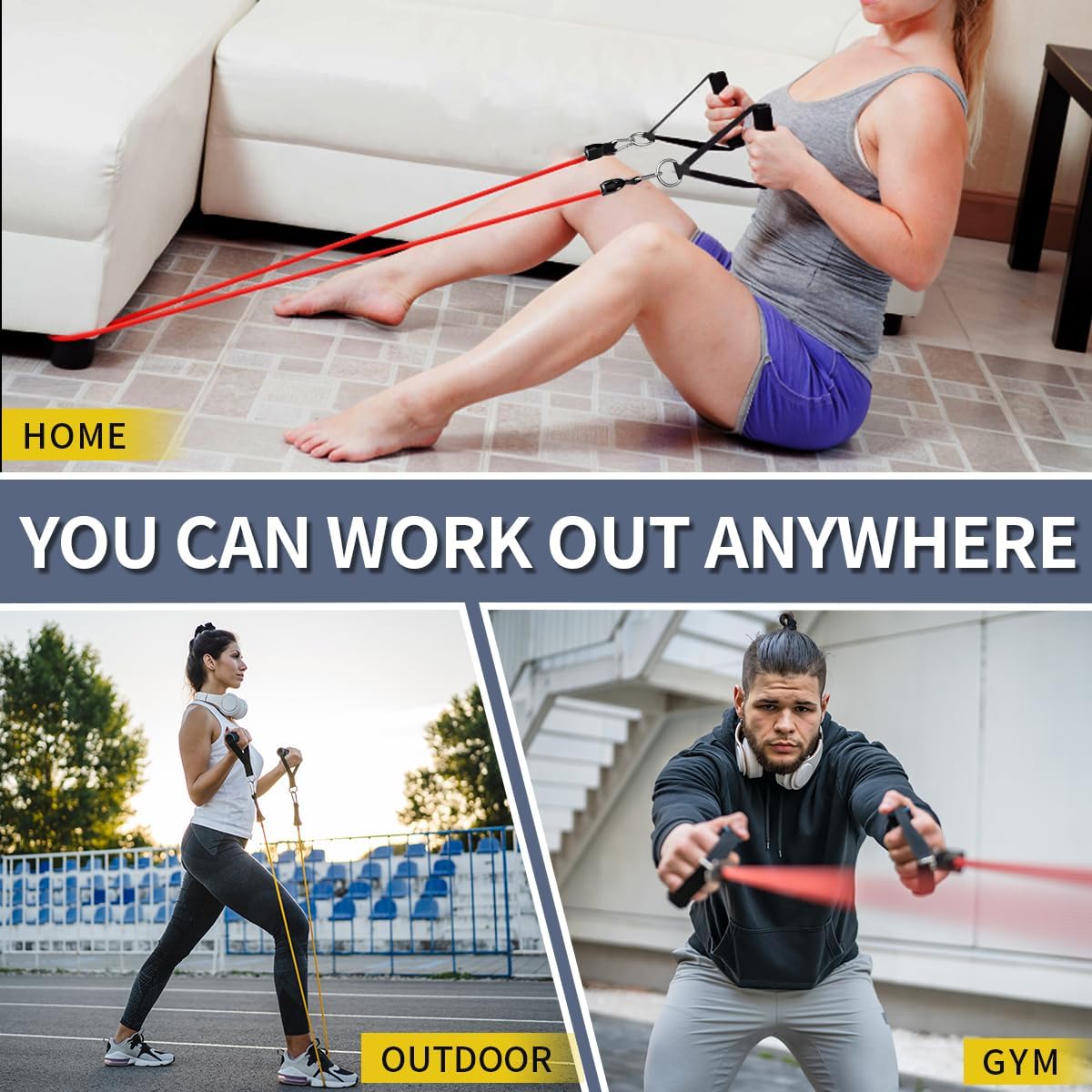 1785552402 whatafit resistance bands 5 level 10 150lbs w handles anchor straps. strengthyoga home gym.jpg