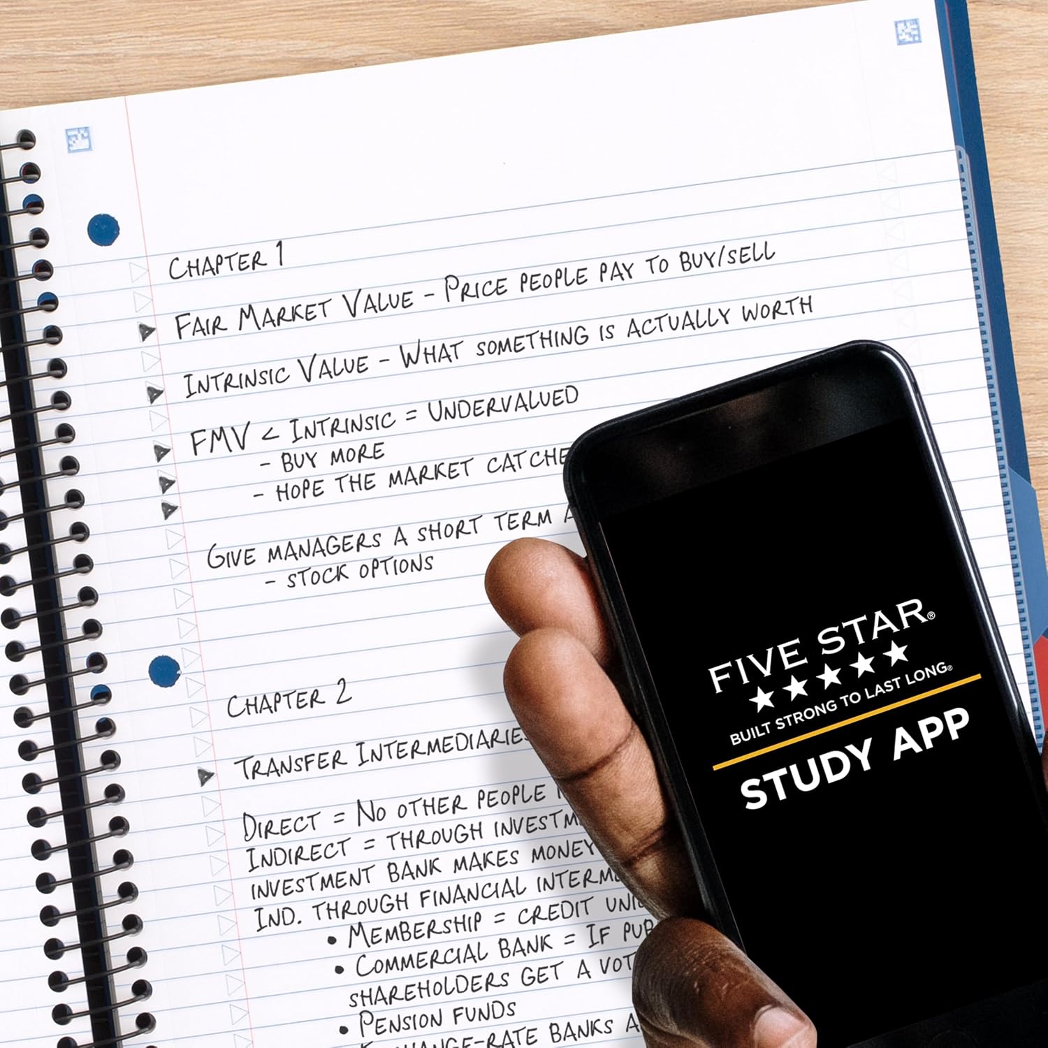 1785557973 review five star advance 5 subject notebook study app dividers college ruled black.jpg