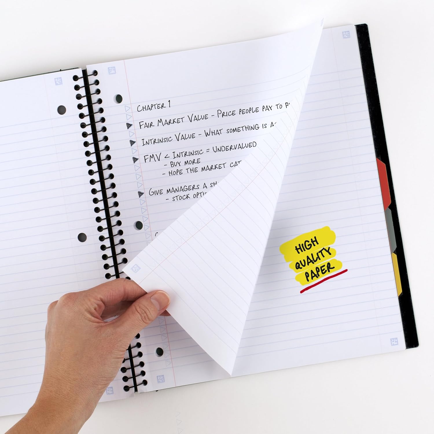 1785557974 review five star advance 5 subject notebook study app dividers college ruled black.jpg