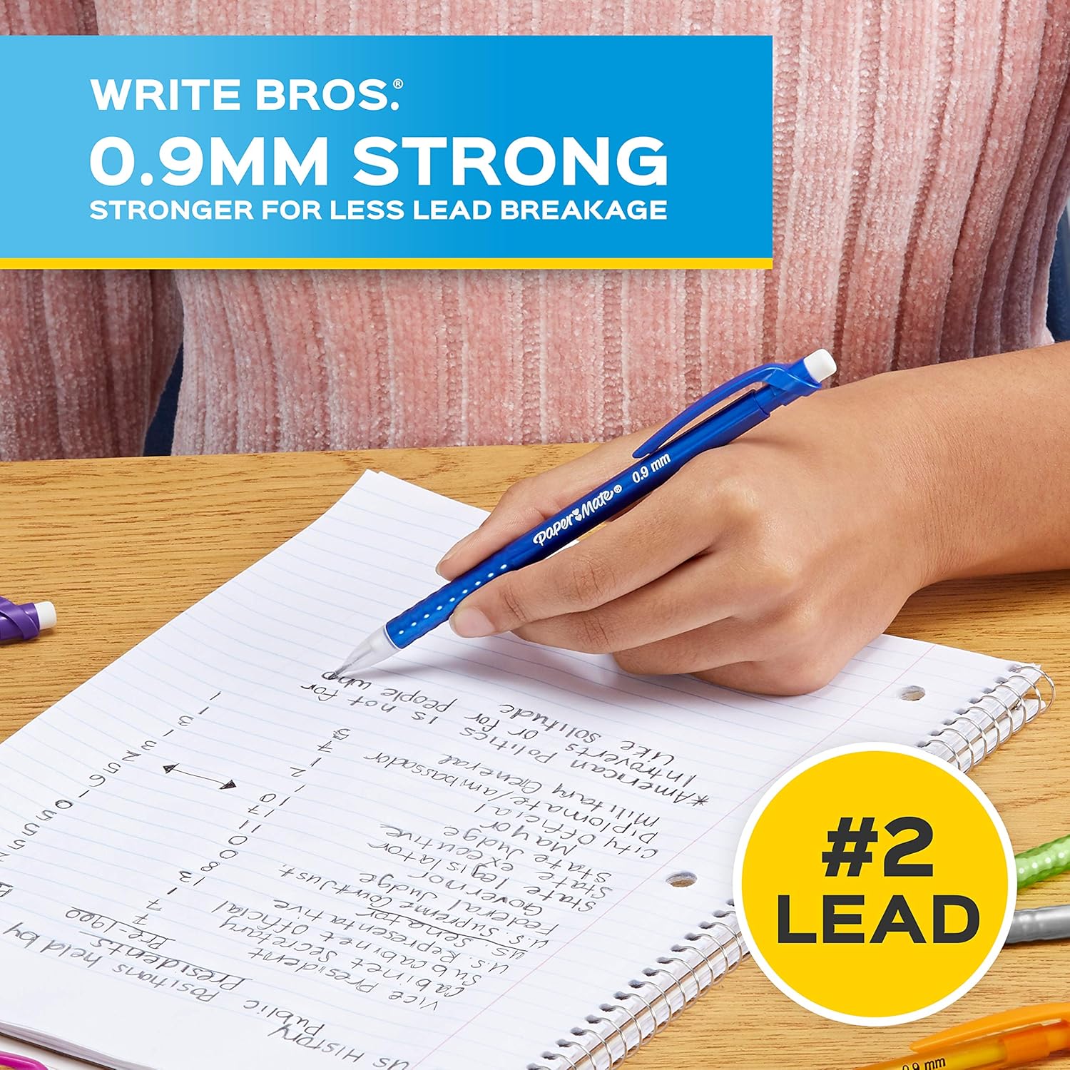 1785571149 review paper mate write bros. 0.9mm strong 2 mechanical pencils 24 pk less breakage.jpg