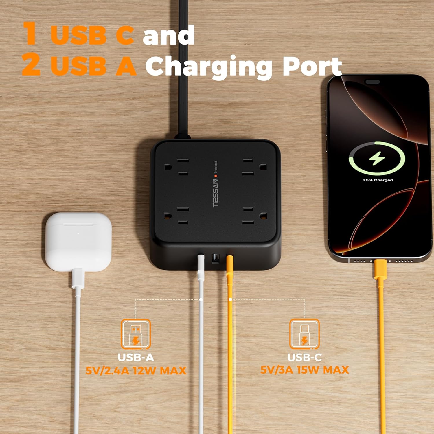 1785572080 tessan 900j surge protector 8 ac 3 usb 1c 5ft flat plug review.jpg