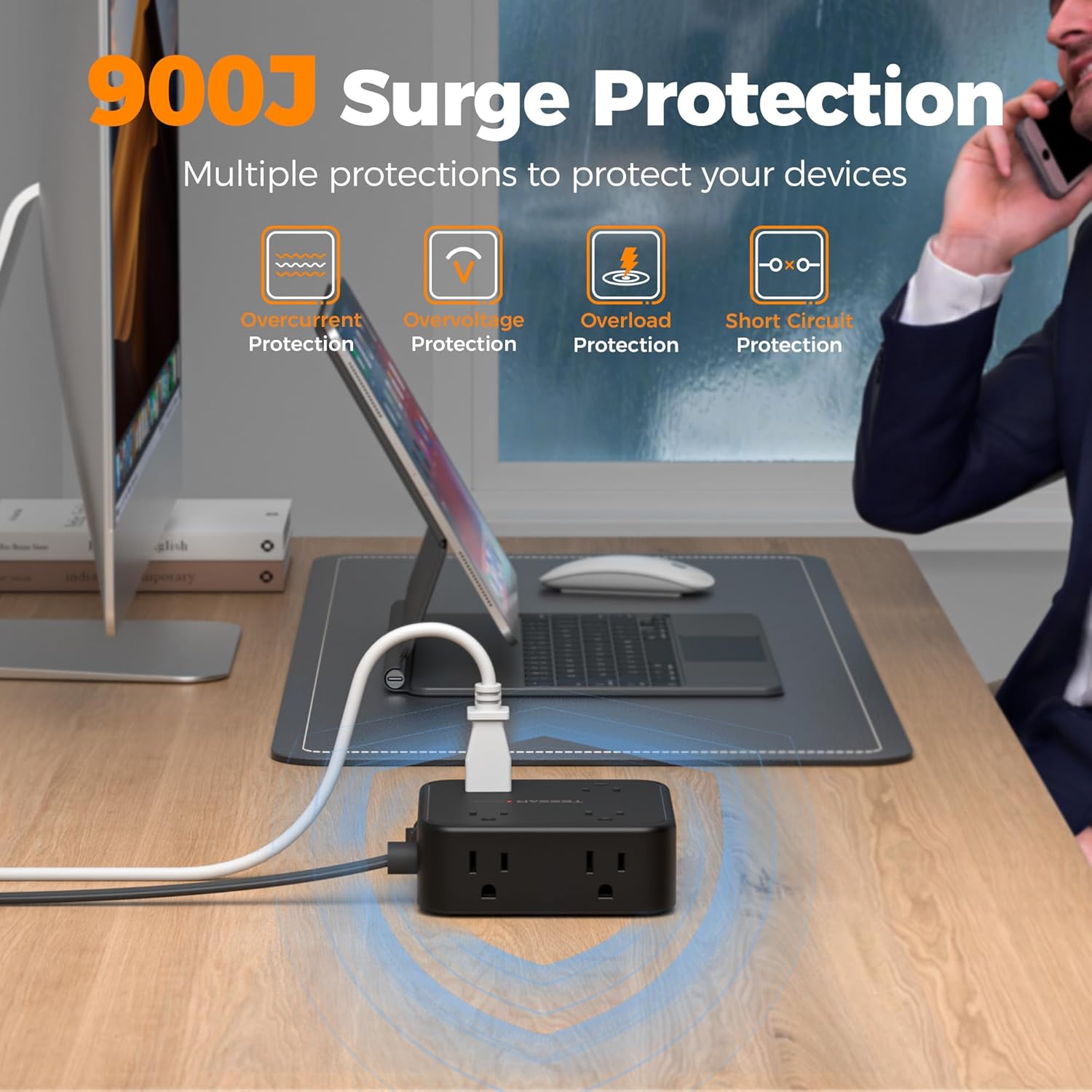 1785572081 tessan 900j surge protector 8 ac 3 usb 1c 5ft flat plug review.jpg