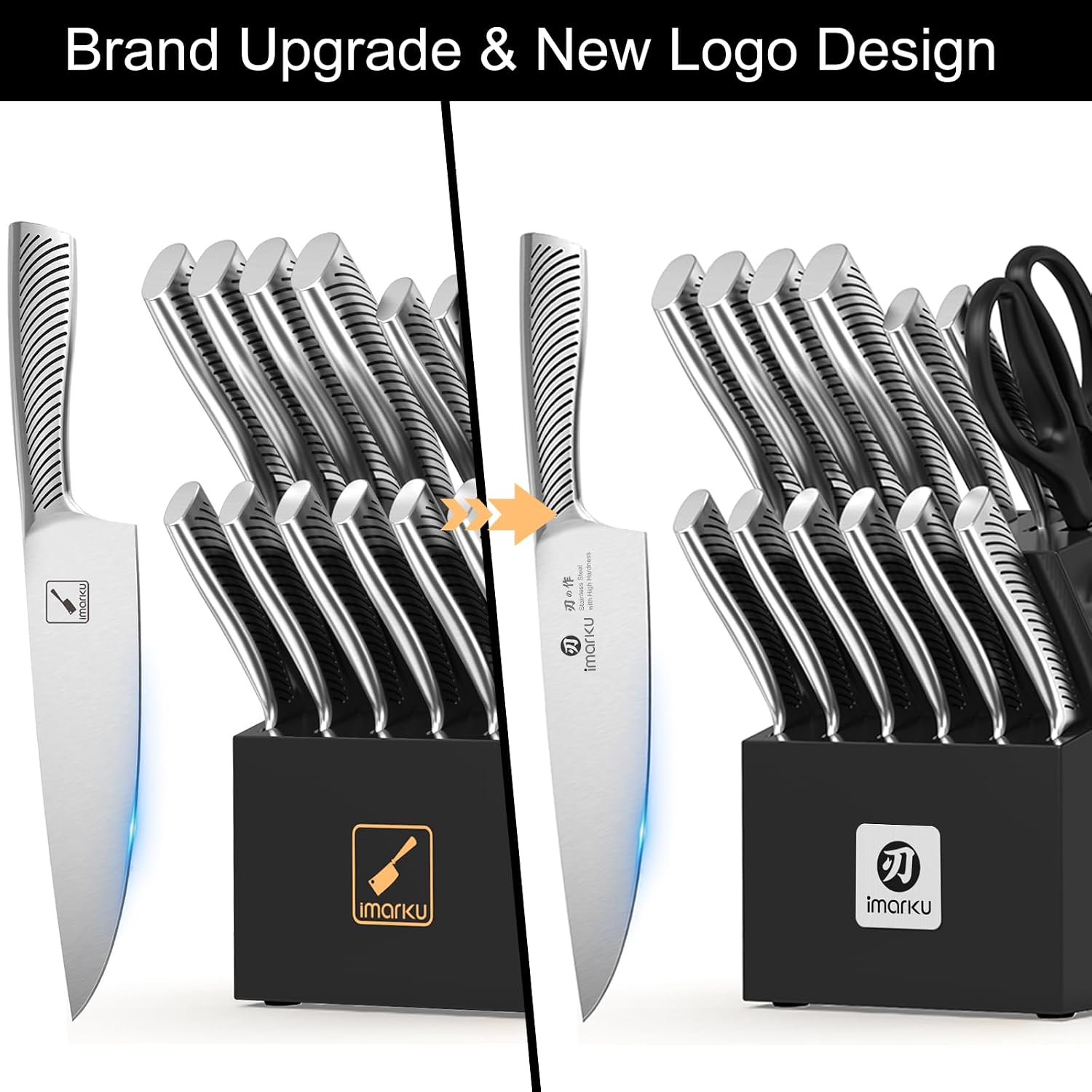 1785587533 imarku 14 pc high carbon ss knife set review sharpener full tang dishwasher safe.jpg