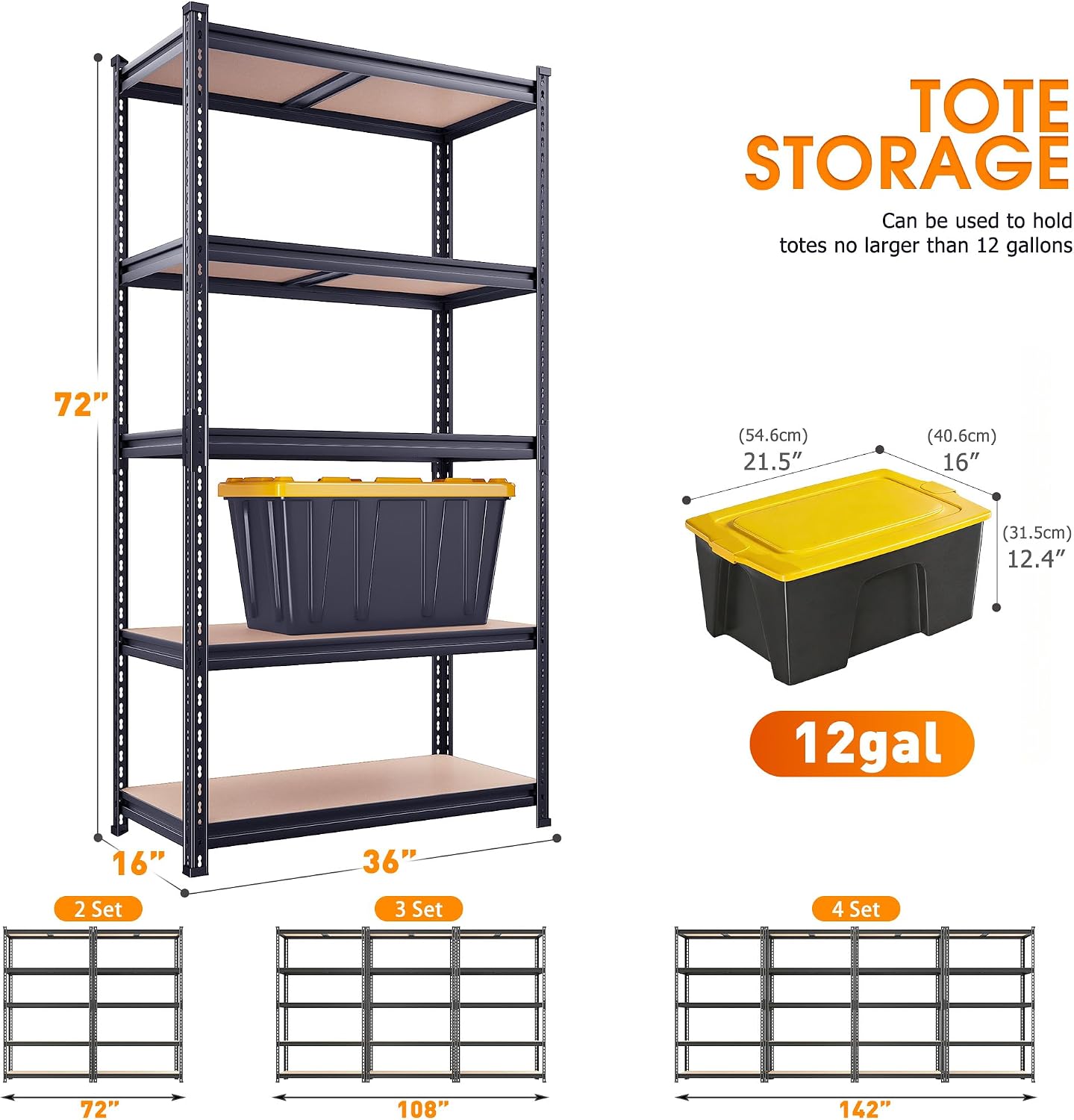 1785590812 reibii 2400lbs heavy duty 5 tier adjustable storage shelving review.jpg