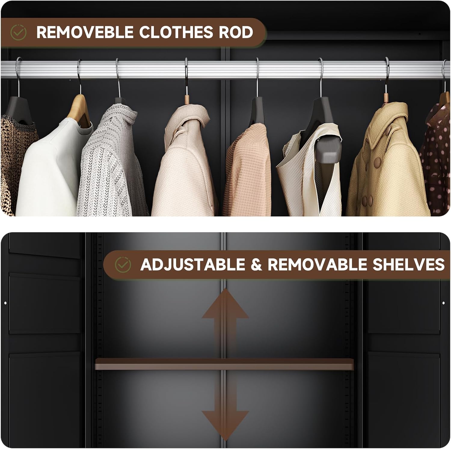 1785615357 black metal armoire review wardrobe with rod shelves 2 drawers.jpg