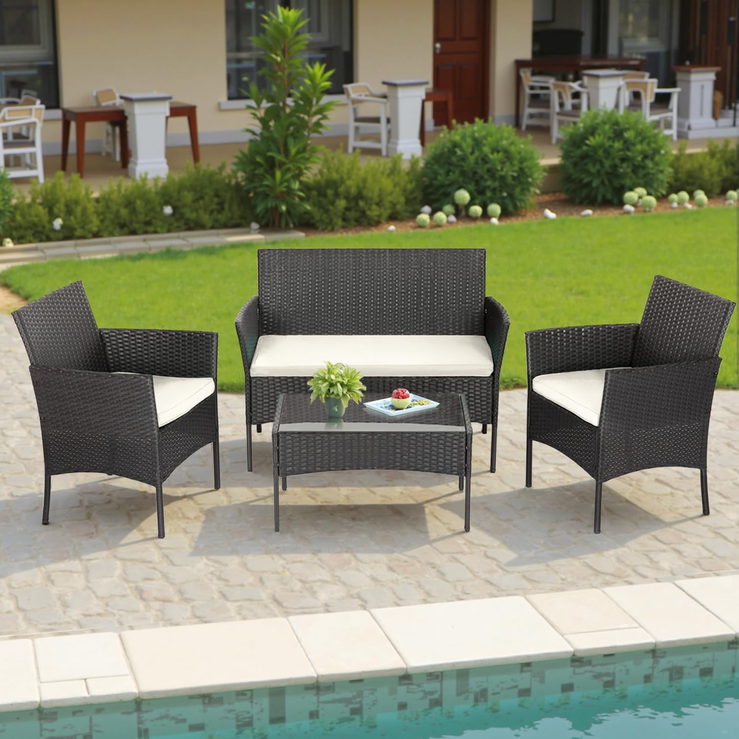 1785634247 fdw black 4 pc outdoor wicker patio set with coffee table. modern weather resistant.jpg