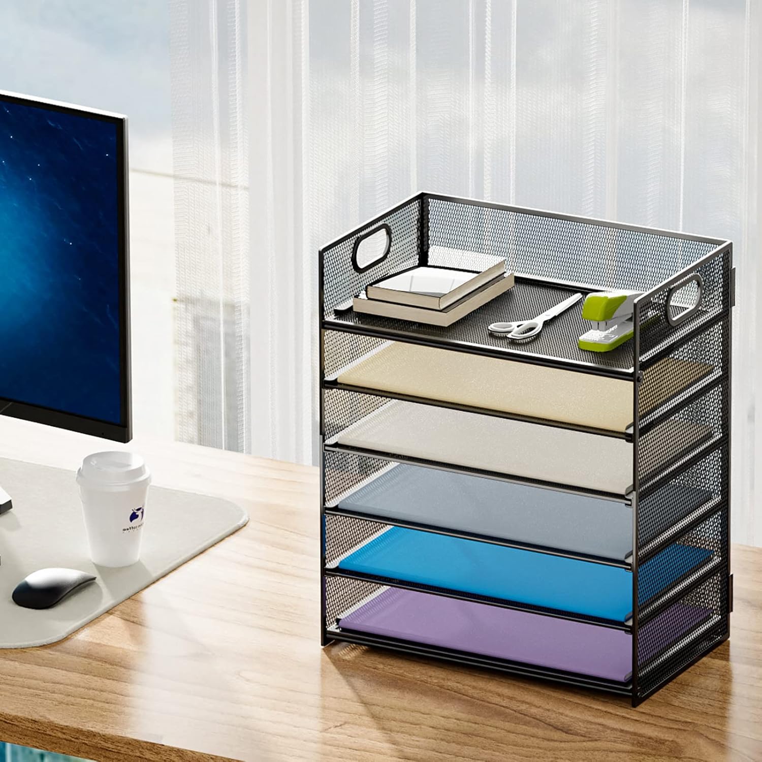 1785636802 black mesh 6 tier desk file paper organizer tray with handle review.jpg