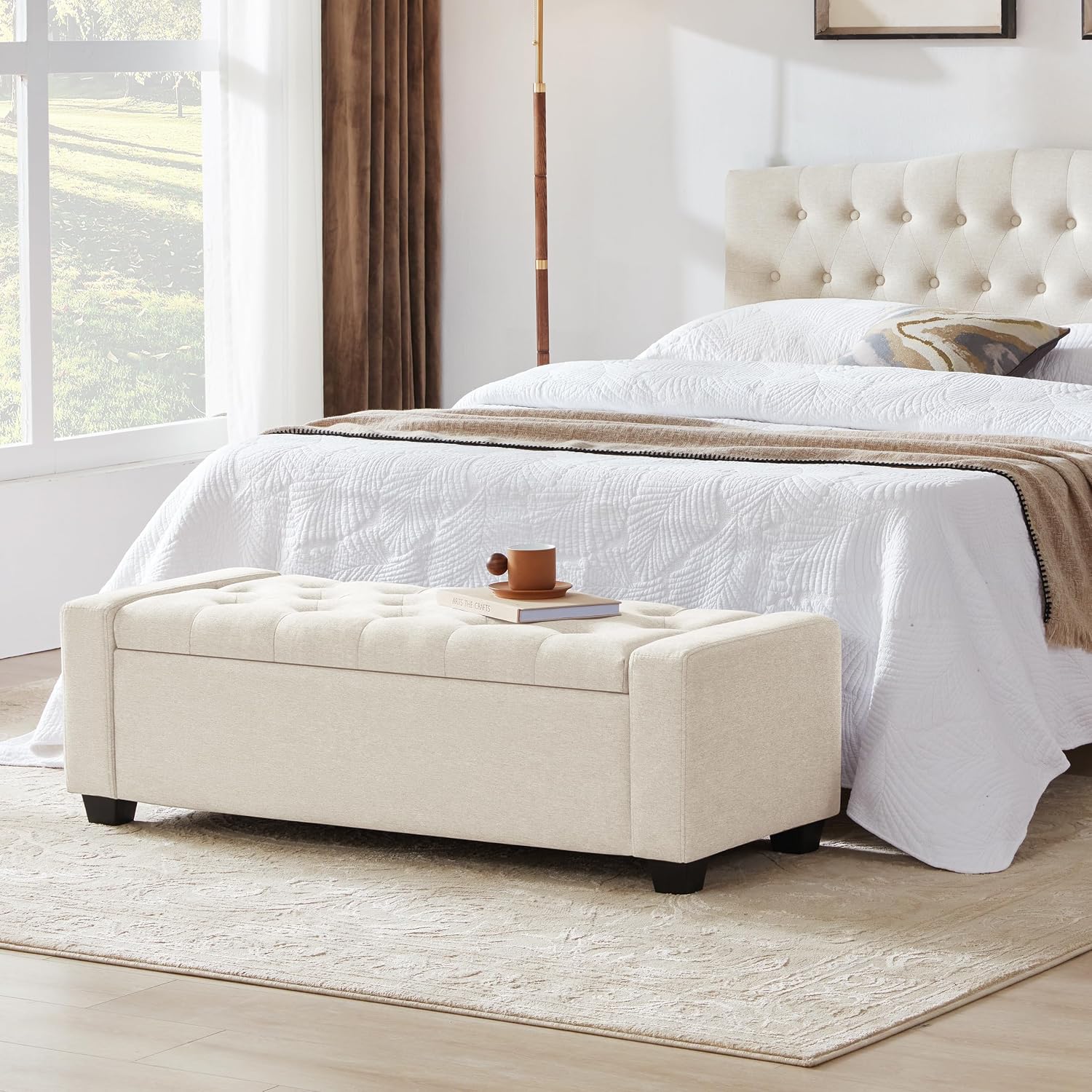 1785659205 48 beige upholstered storage bench safety hinge 330lb capacity.jpg