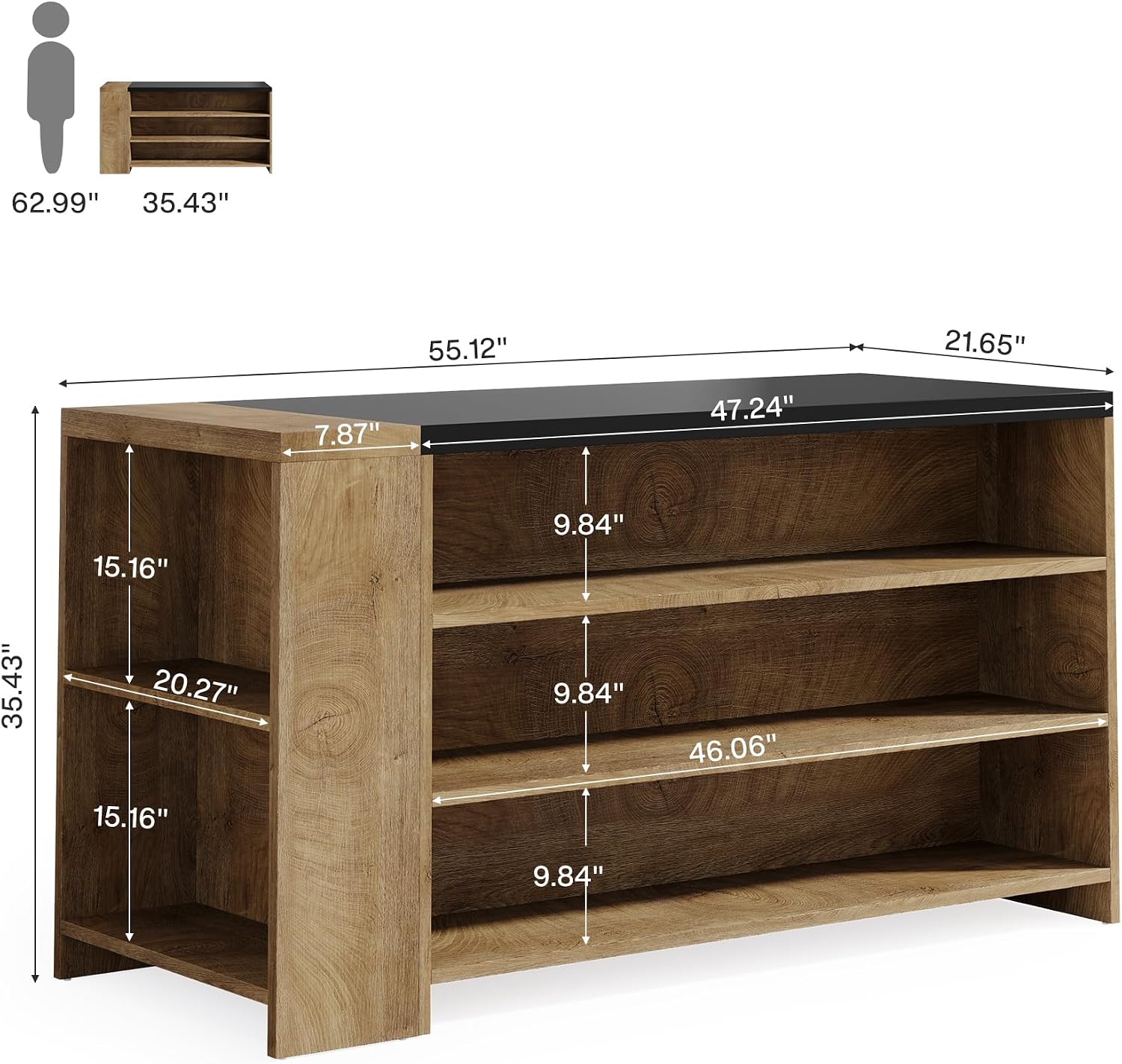 1785666347 tribesigns 55 farmhouse kitchen island storage coffee bar review.jpg