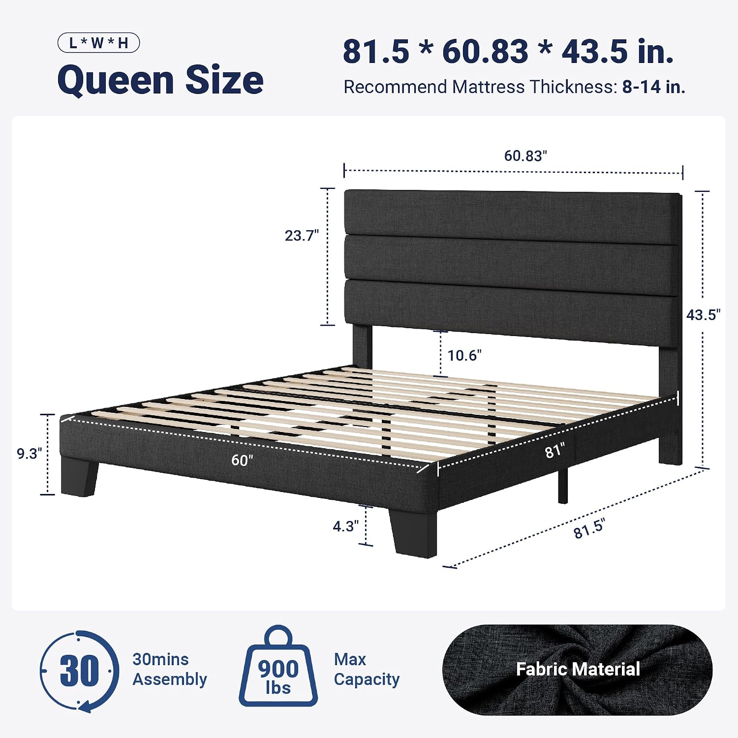 1785670060 allewie queen dark grey upholstered platform bed review slats noise free.jpg