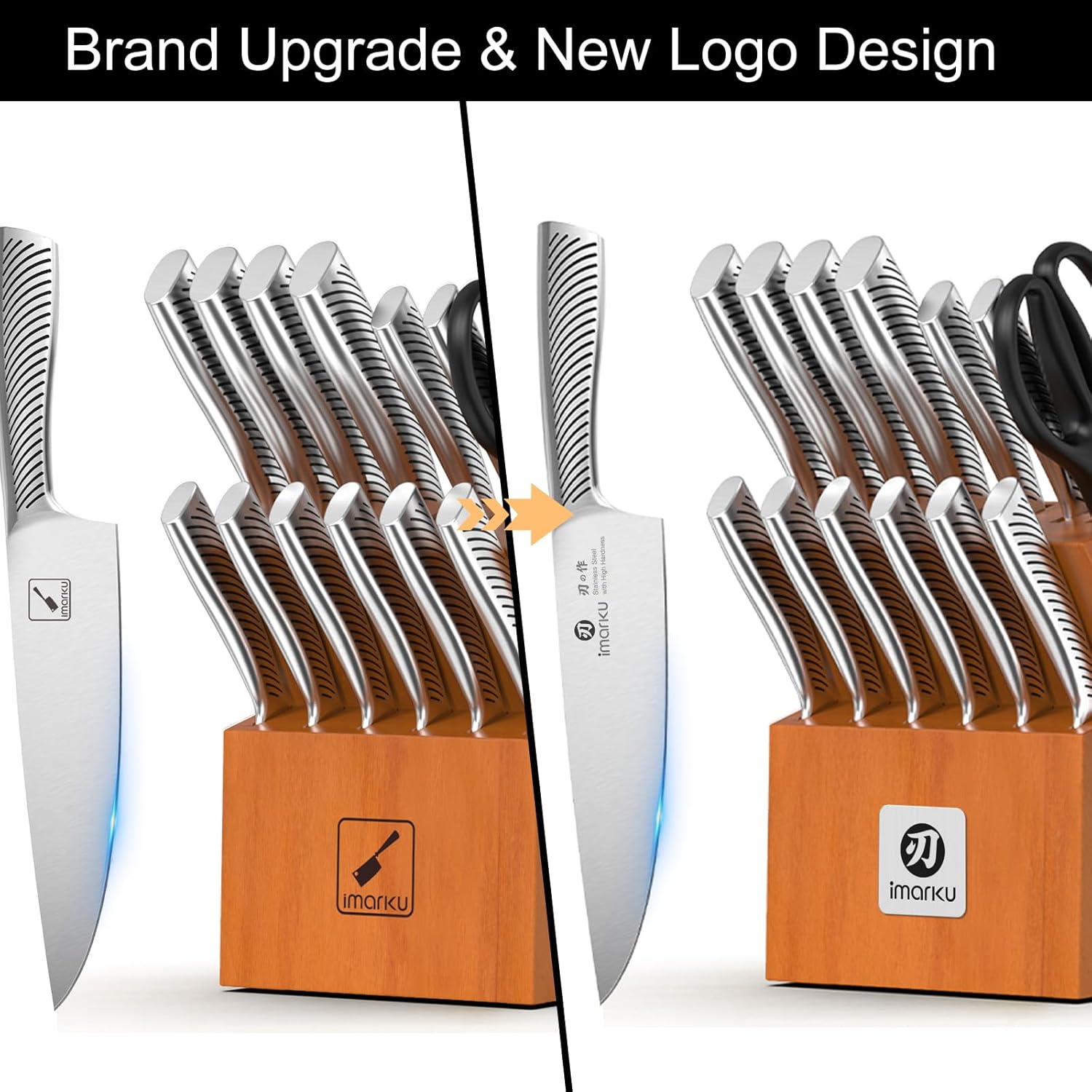 Imarku 14pc Japanese High-Carbon Knife Set Review: Built-in Sharpener, Full Tang - Image 6