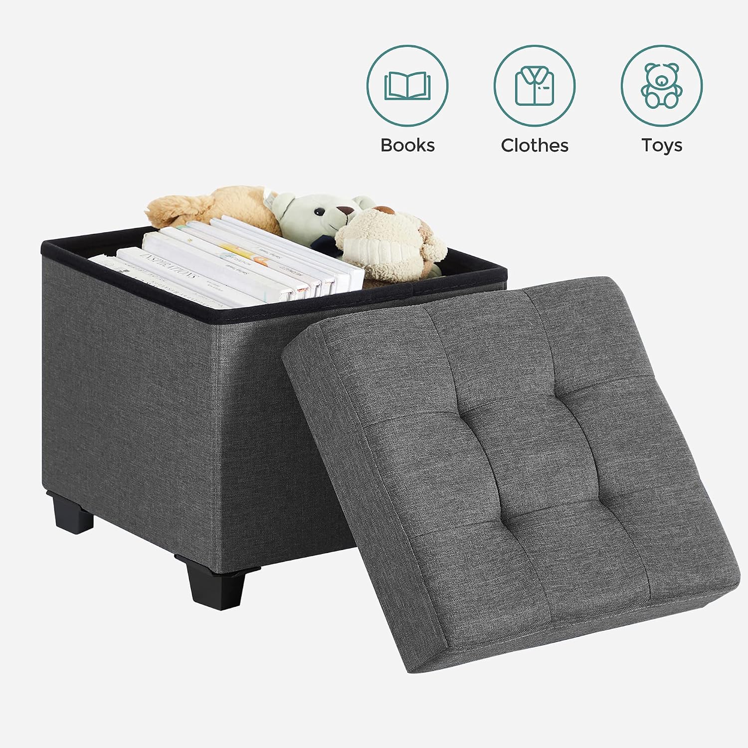SONGMICS 660lb Storage Ottoman Review: Compact Foot Rest Stool - Image 7