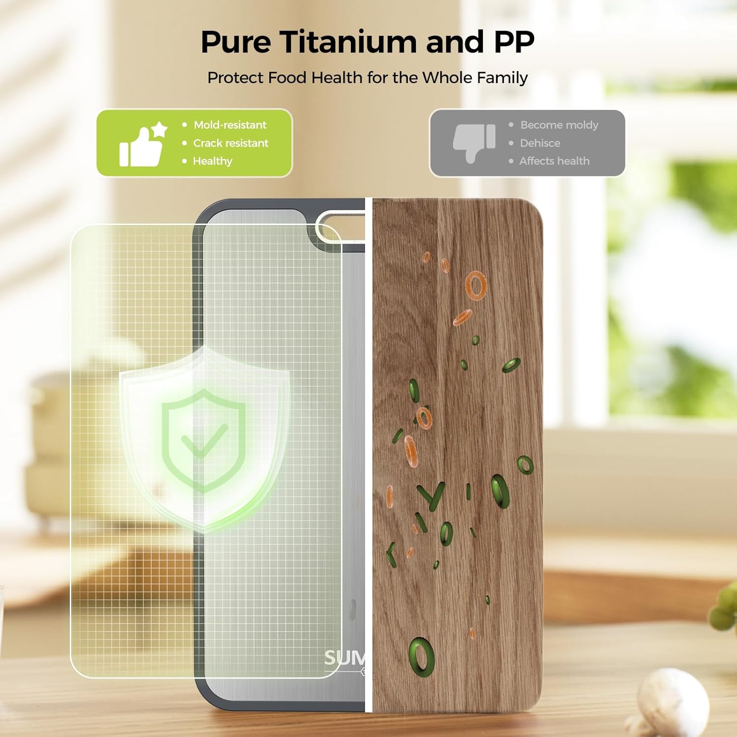 Review: Titanium/PP Kitchen Cutting Boards. Double-Sided, Food Grade & Easy Clean. - Image 3