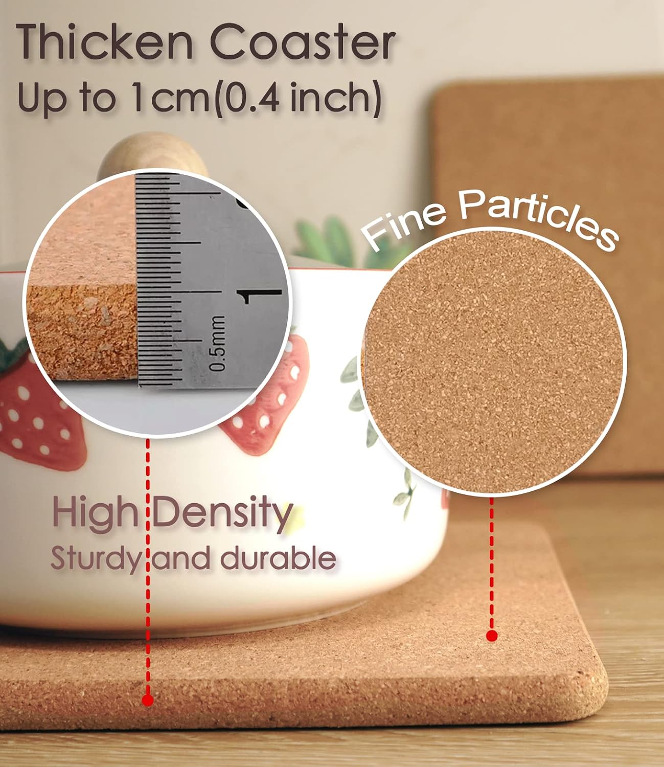 4 Pcs High-Density Cork Trivets (12x7") for Hot Dishes, Pots & Pans - Image 5