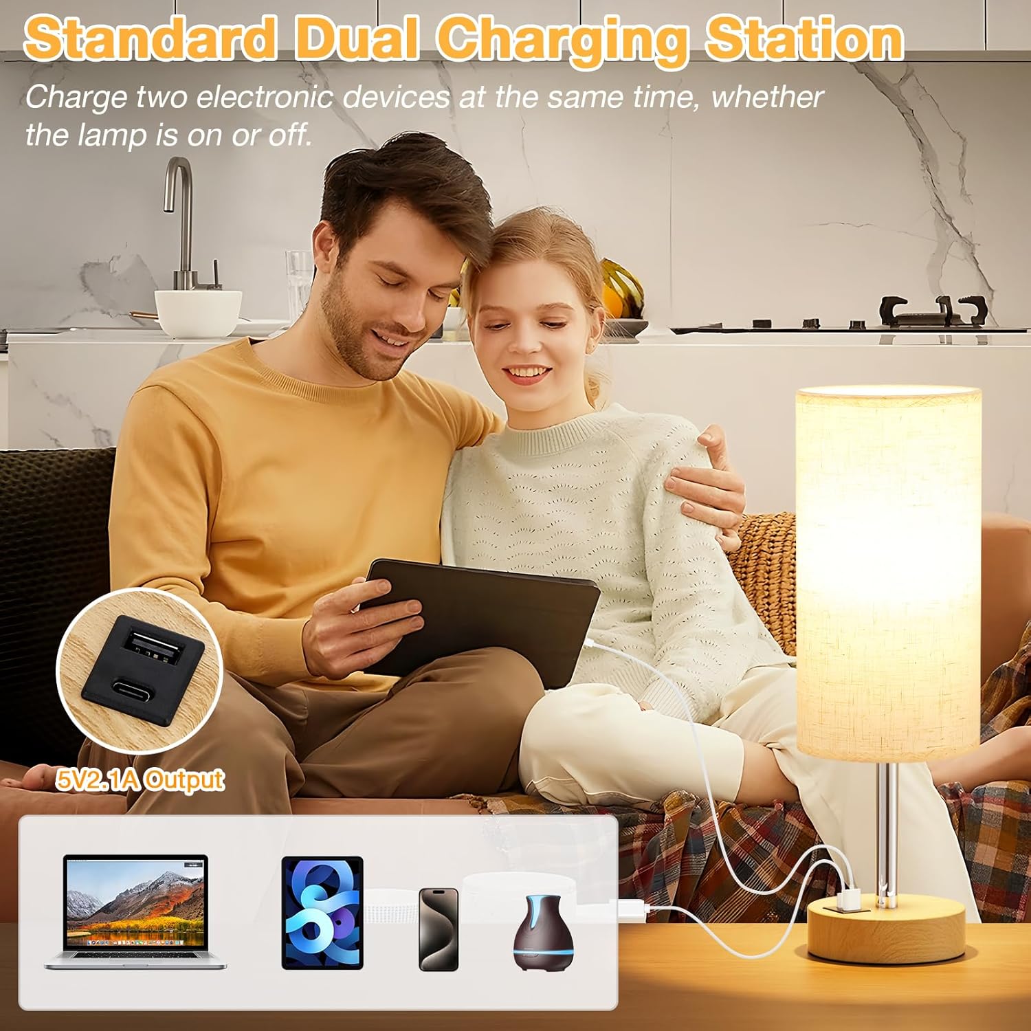 Dicoool Dimmable Touch Lamp Review: USB A+C, LED & Versatile. - Image 4