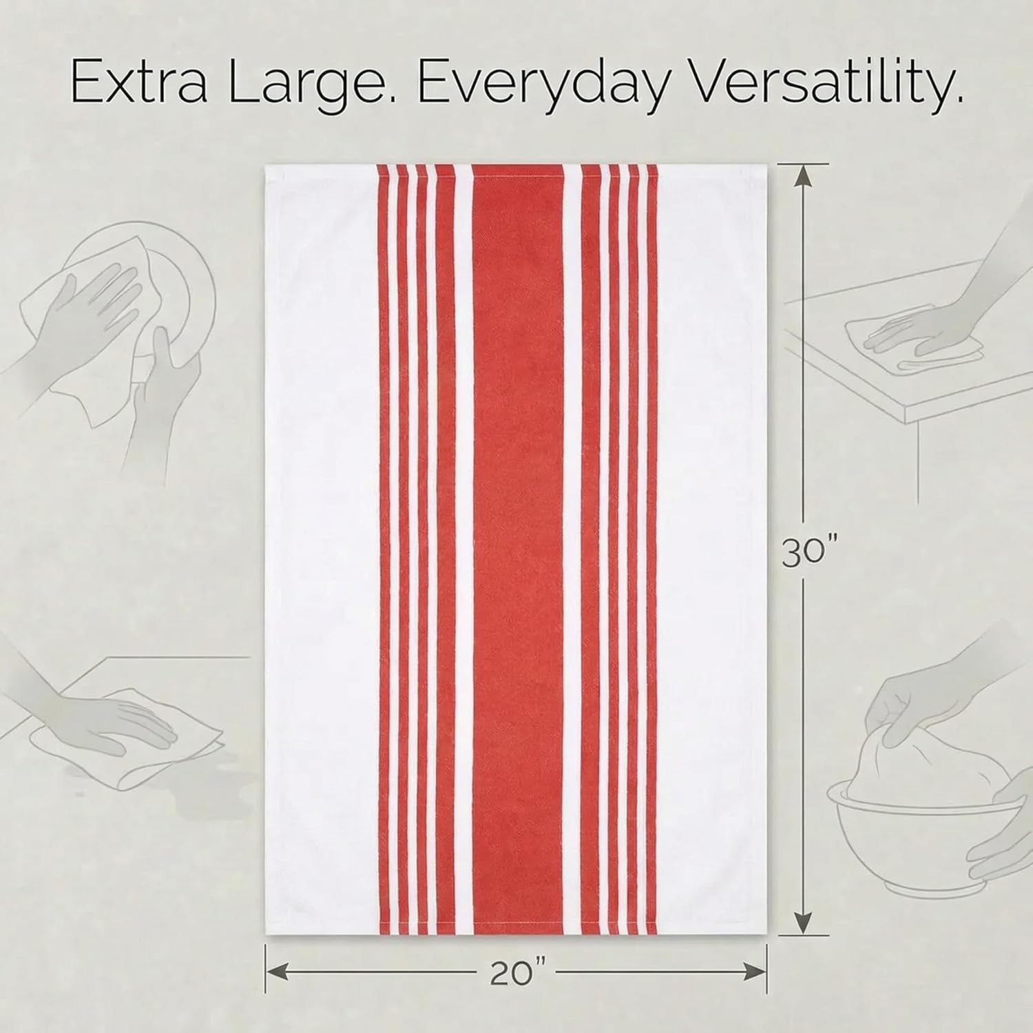 Urban Villa Chillired Cotton Kitchen Towels (Set of 6) Review - Image 3