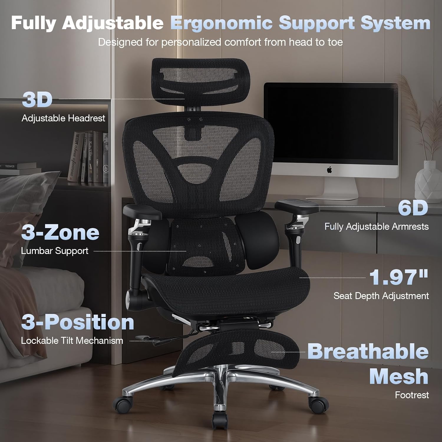 MALOL Ergonomic Office Chair Review: Full Adjustability & 400lbs - Image 4