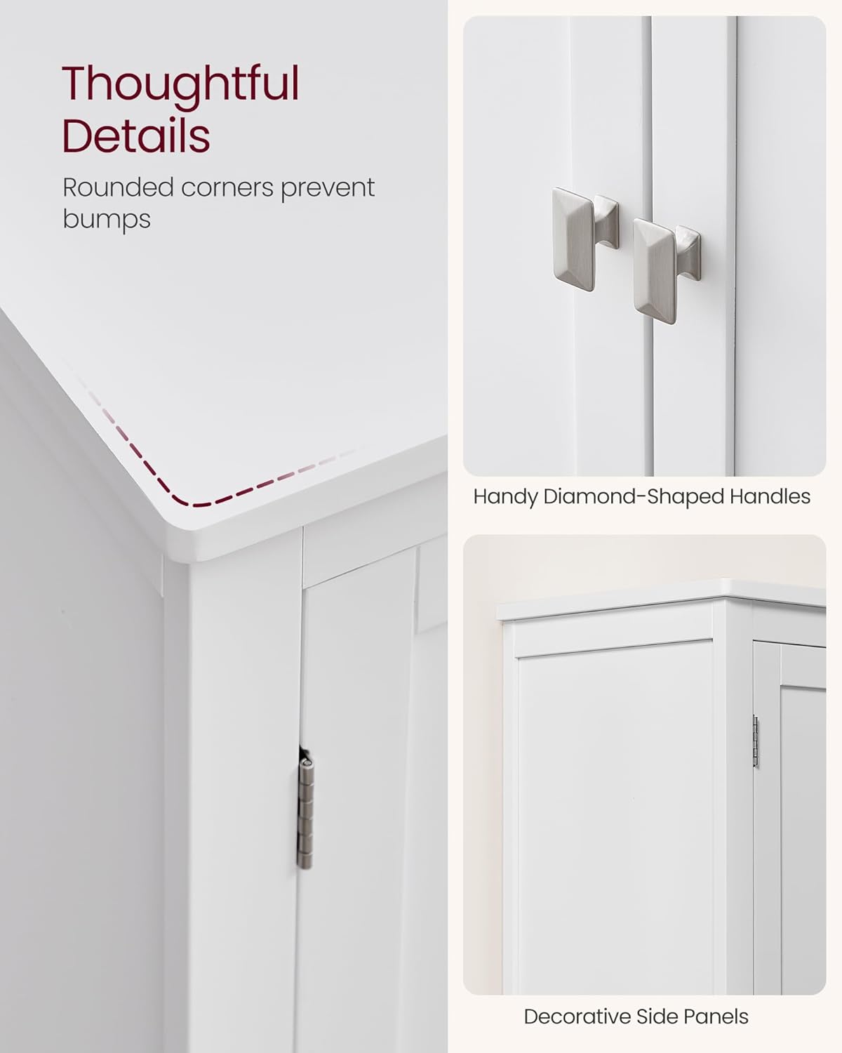 VASAGLE 4-Door White Storage Cabinet Review: Adjustable Shelves - Image 2