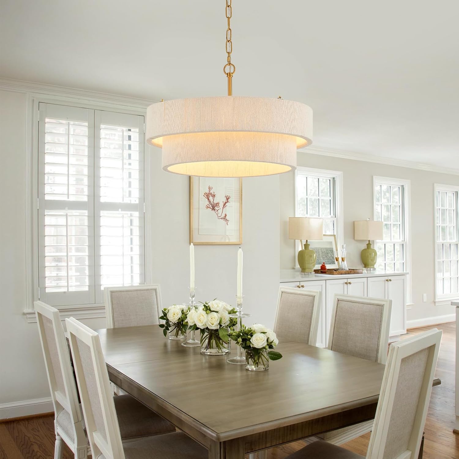 Adjustable White Woven Rattan Pendant Light for Boho Homes - Image 3