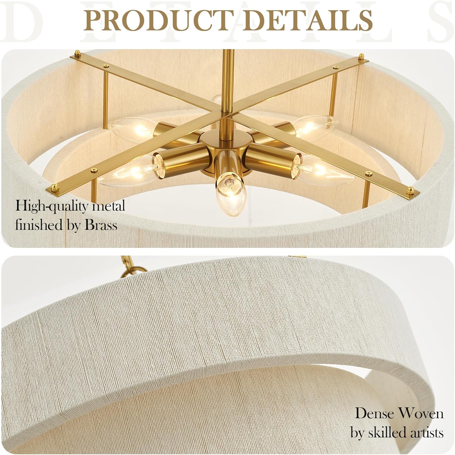 Adjustable White Woven Rattan Pendant Light for Boho Homes - Image 4