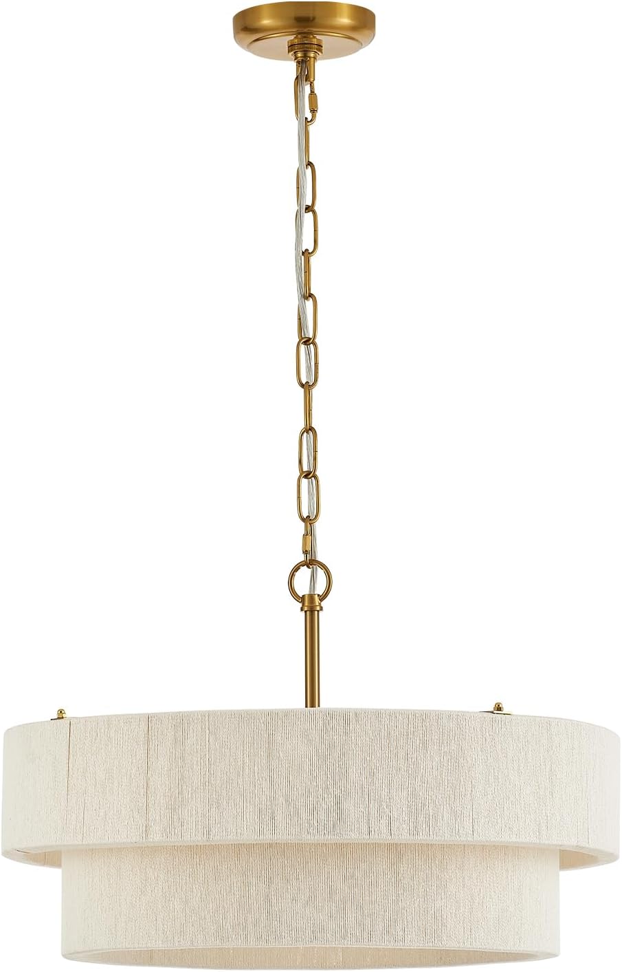 Adjustable White Woven Rattan Pendant Light for Boho Homes - Image 9