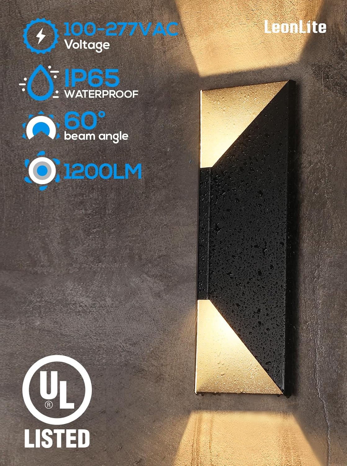 Review: LEONLITE 2-Pack Dimmable Outdoor LED Up/Down Sconce - Waterproof. - Image 4