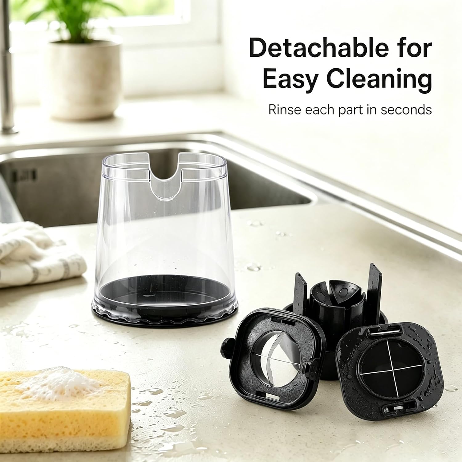 Salad Prep 2-in-1 Slicer/Dicer Cup with Lid & Blades. - Image 5
