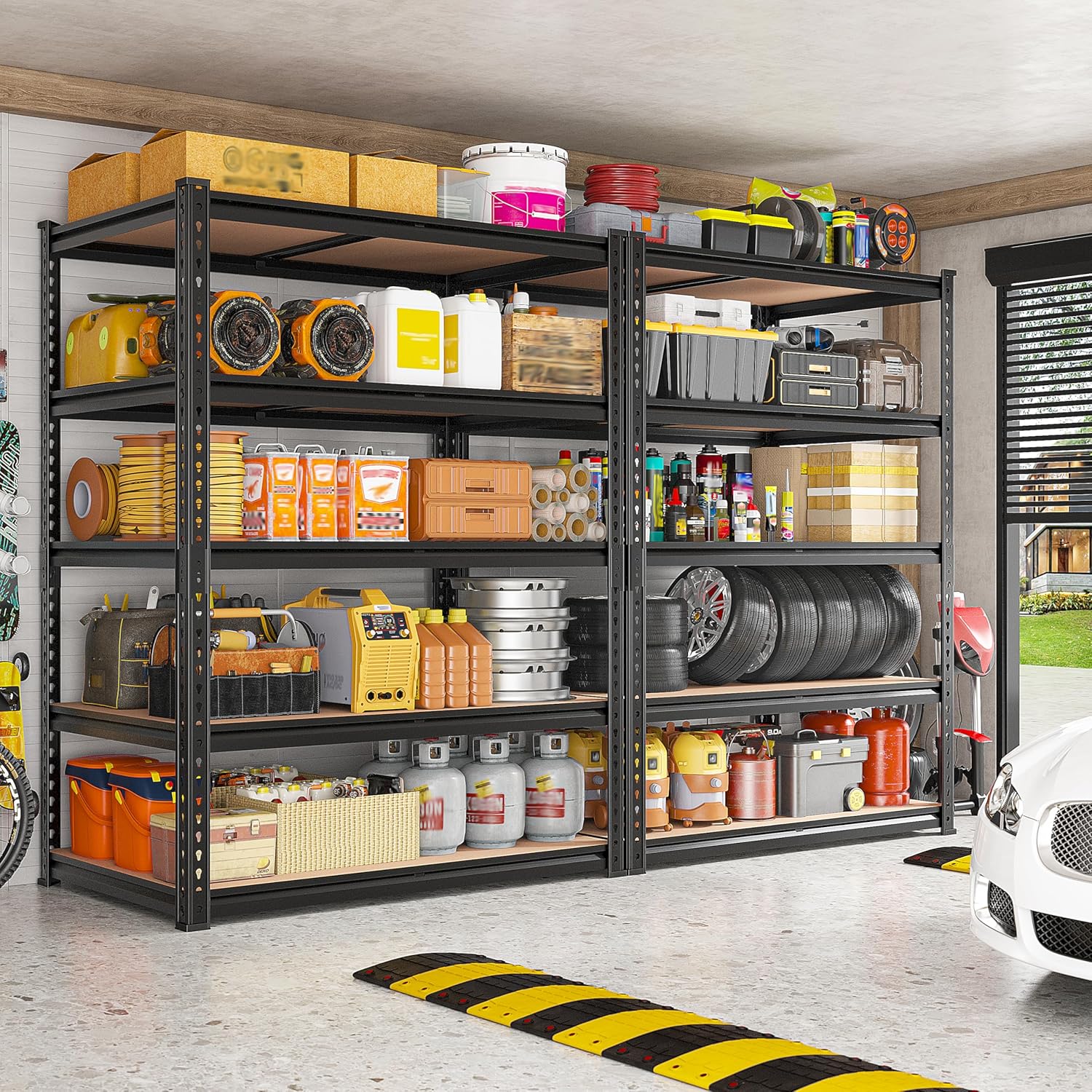 REIBII 2-Pack Heavy Duty 5-Tier Adjustable Metal Shelving Review - Image 2