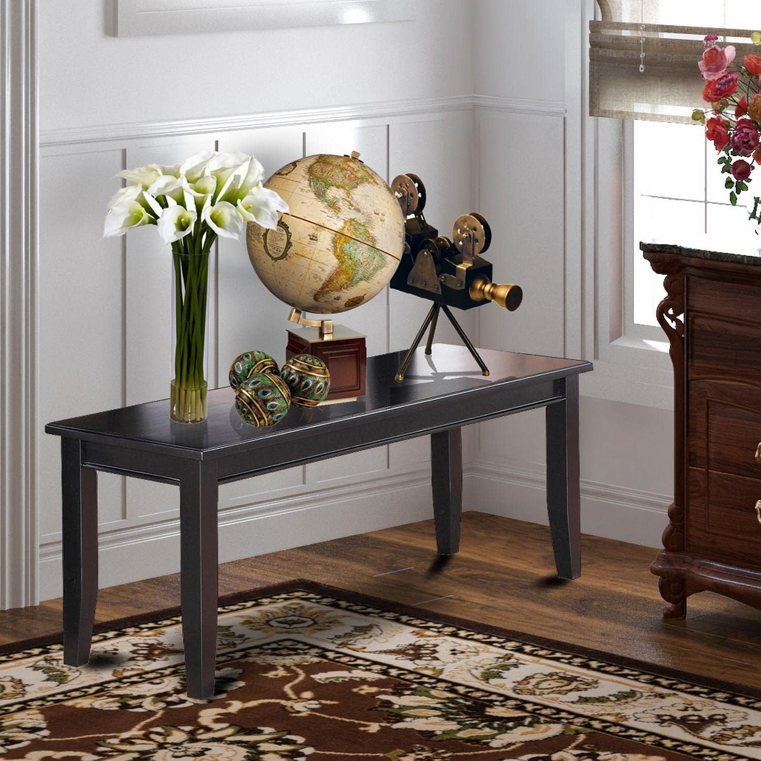 East West Furniture Dudley Black Wood Dining Bench Review - Image 2