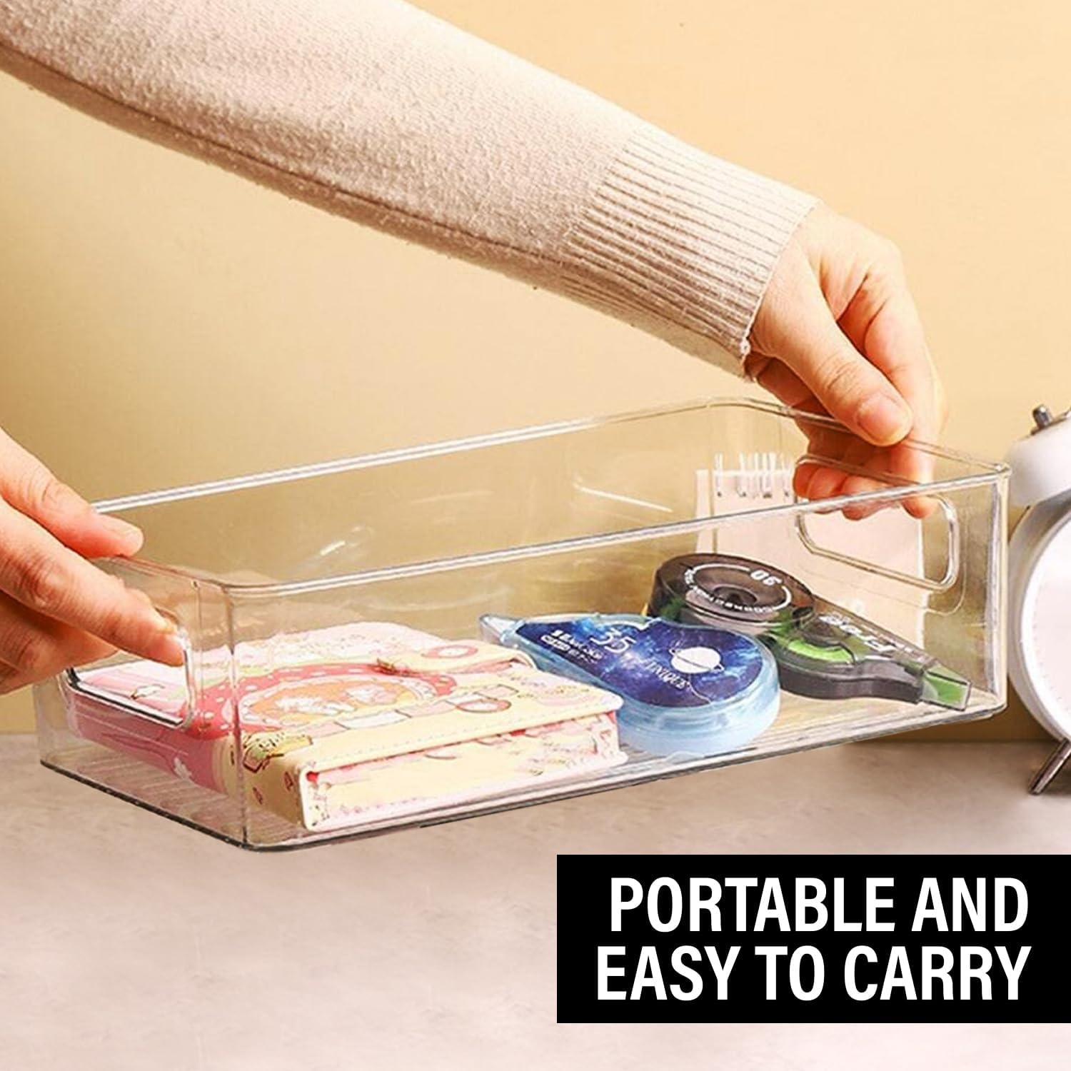 Clear Plastic Organizer Bins for Kitchen, Pantry, Fridge, Bath, Medicine Cabinet. - Image 6