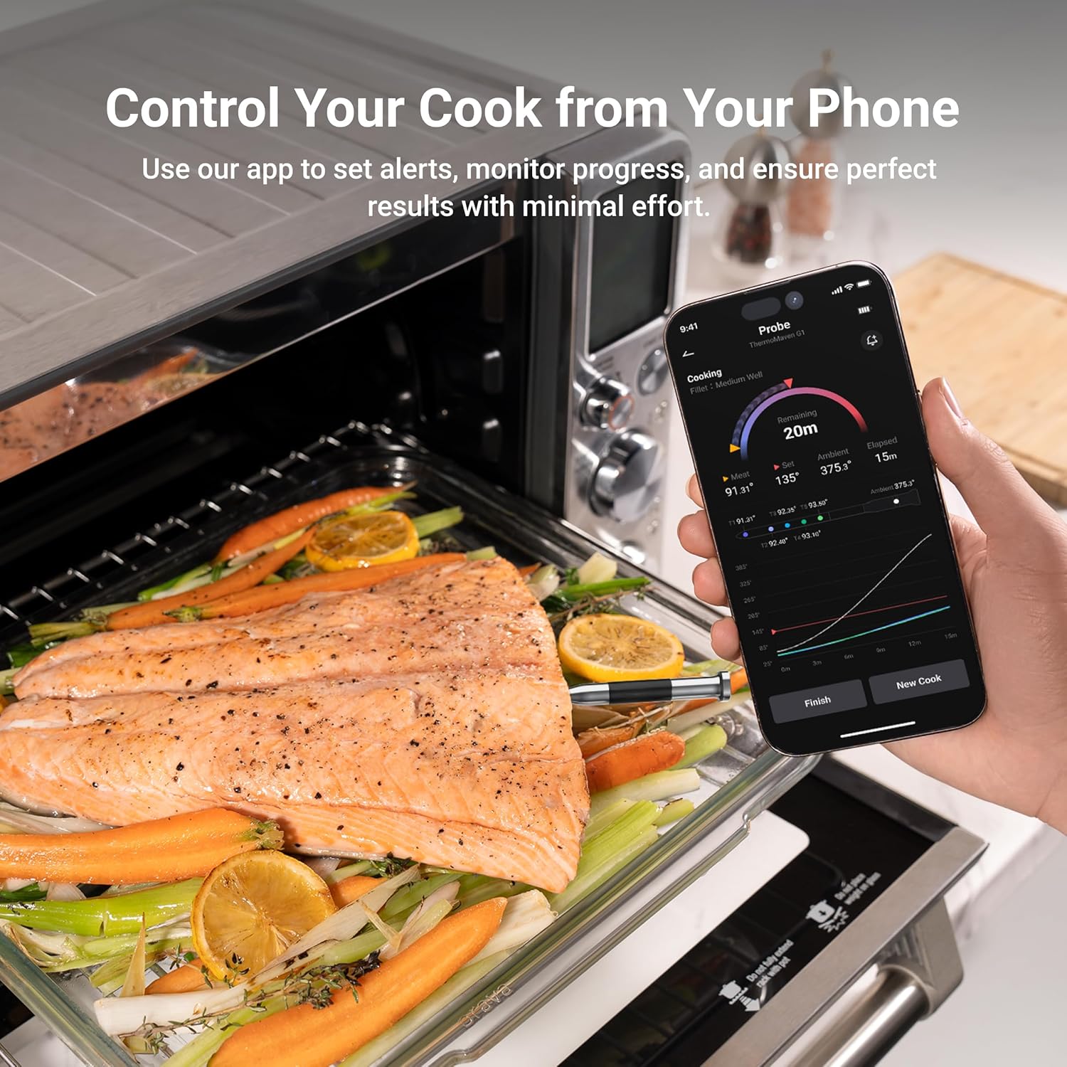 ThermoMaven Smart WiFi Meat Thermometer: Enhanced Signal, Pro Accuracy for BBQ & Oven. - Image 7