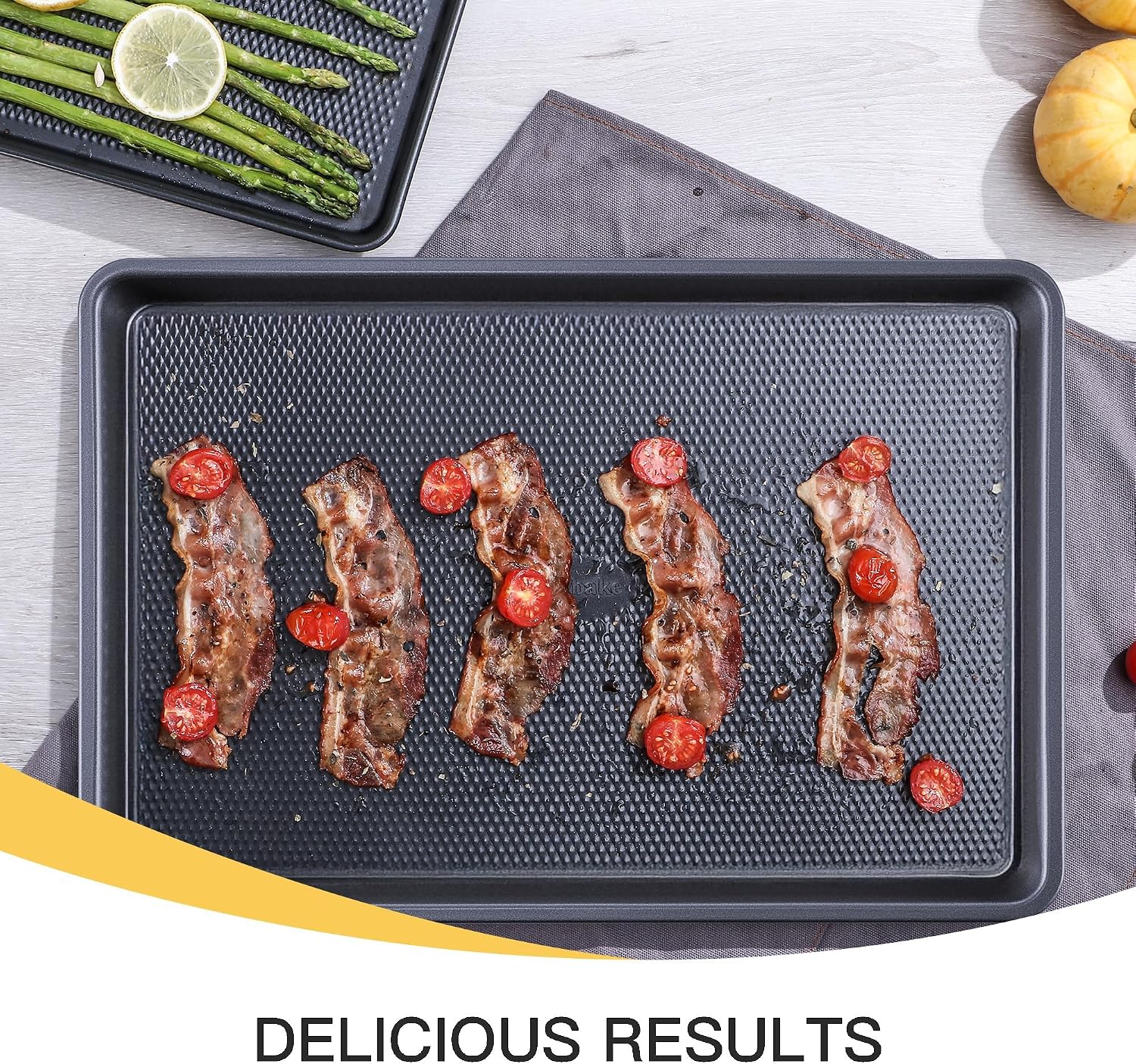 Review: HONGBAKE 3-pc Nonstick Baking Sheets - Thick Carbon Steel, Diamond Texture. - Image 8