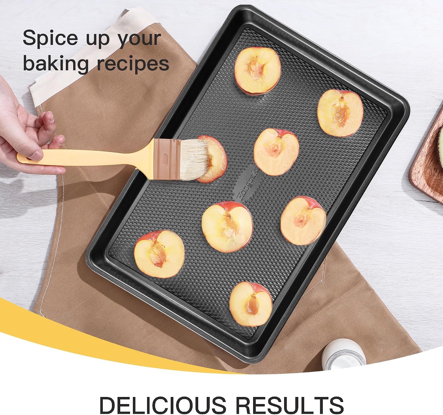 Review: HONGBAKE 3-pc Nonstick Baking Sheets - Thick Carbon Steel, Diamond Texture. - Image 9