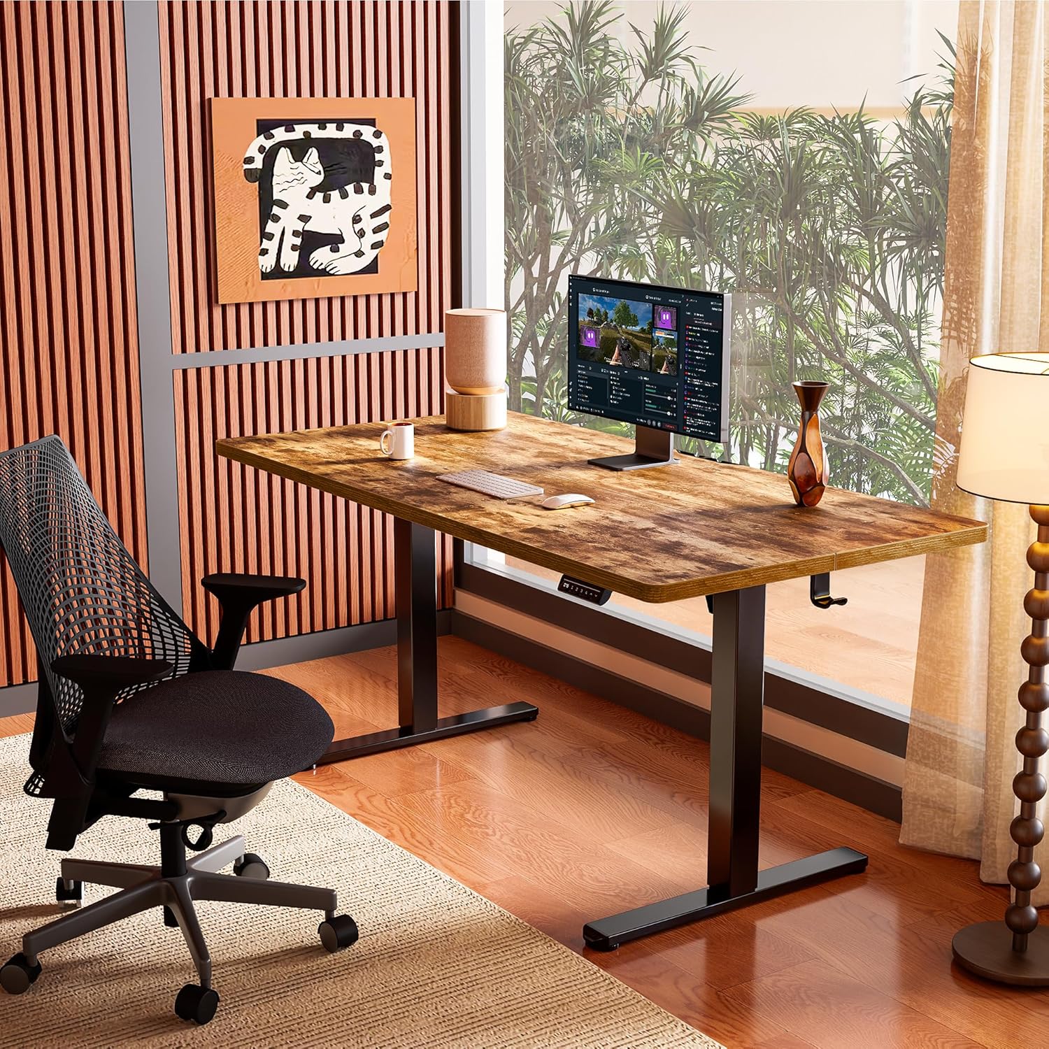 Vintage Brown ErGear Electric Sit-Stand Desk Review (48x24 Memory) - Image 2