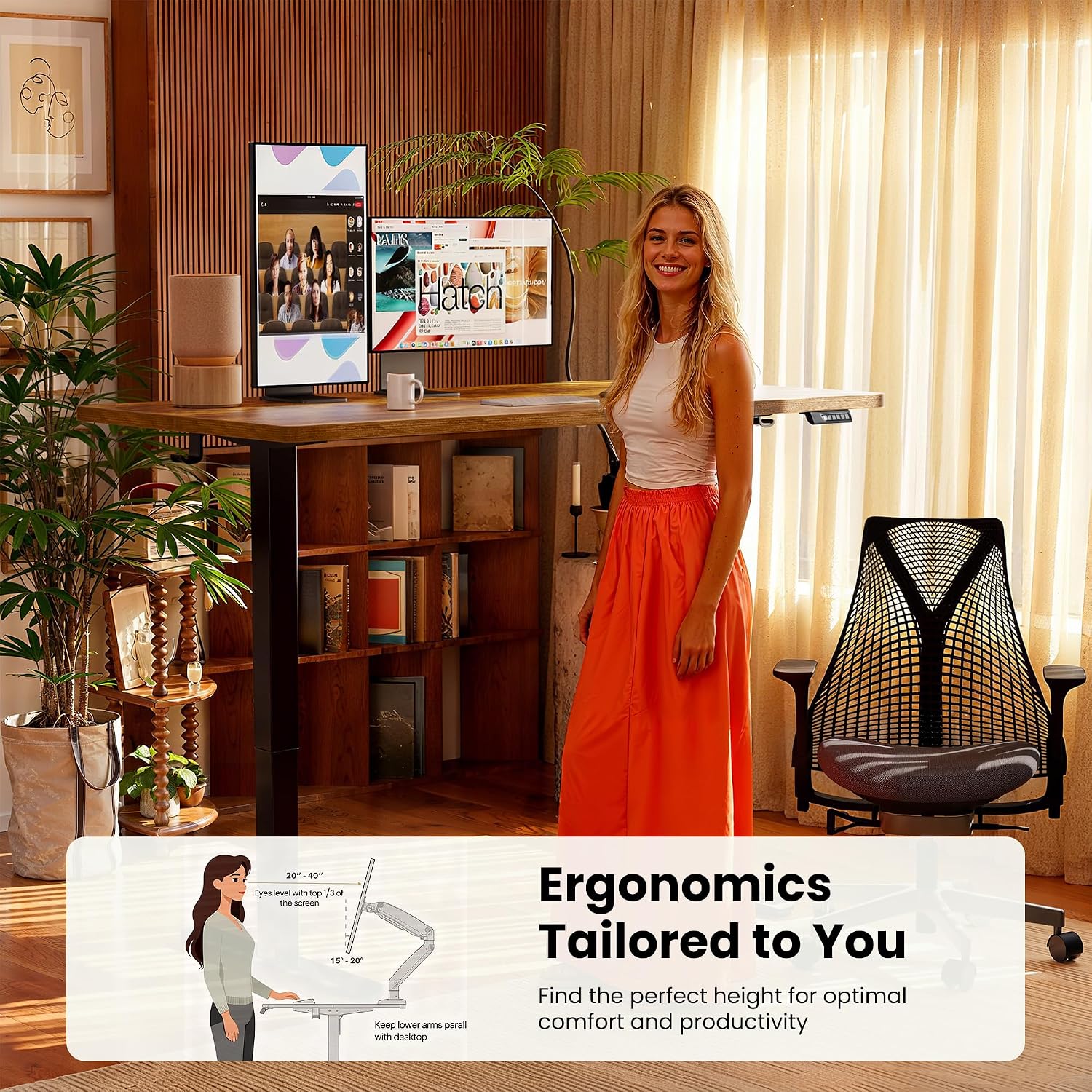 Vintage Brown ErGear Electric Sit-Stand Desk Review (48x24 Memory) - Image 7