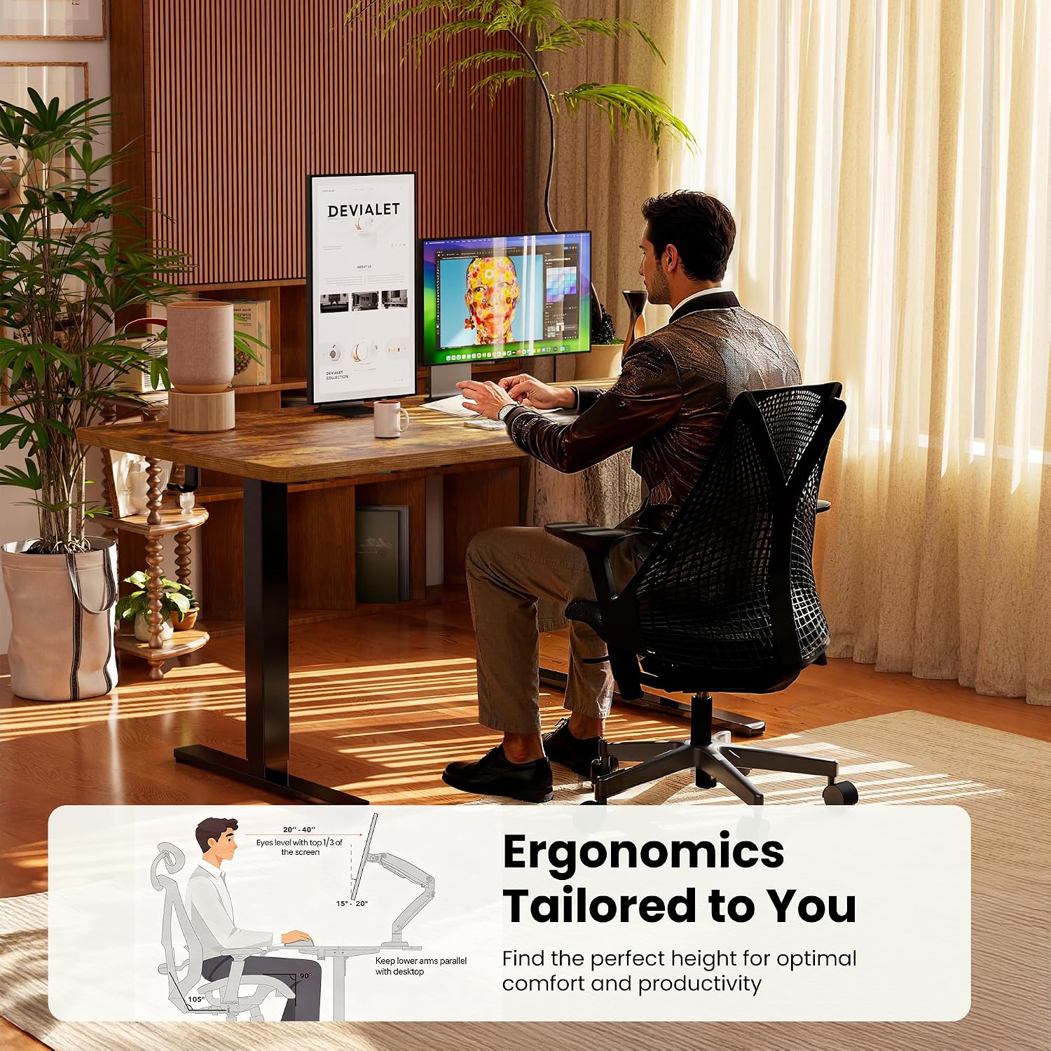 Vintage Brown ErGear Electric Sit-Stand Desk Review (48x24 Memory) - Image 8