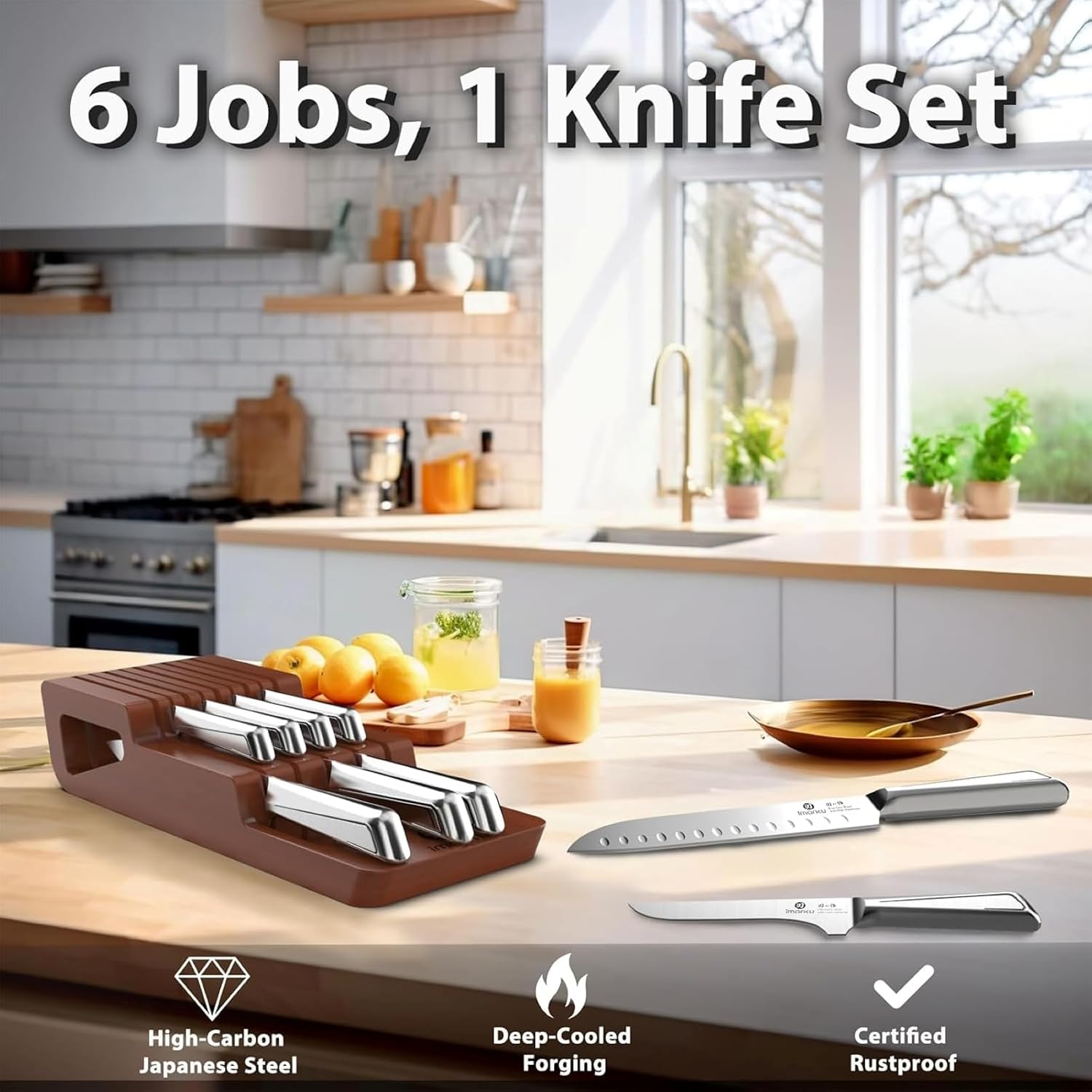 Review: imarku Japanese High-Carbon Drawer Knife Set. Compact & safe. - Image 5