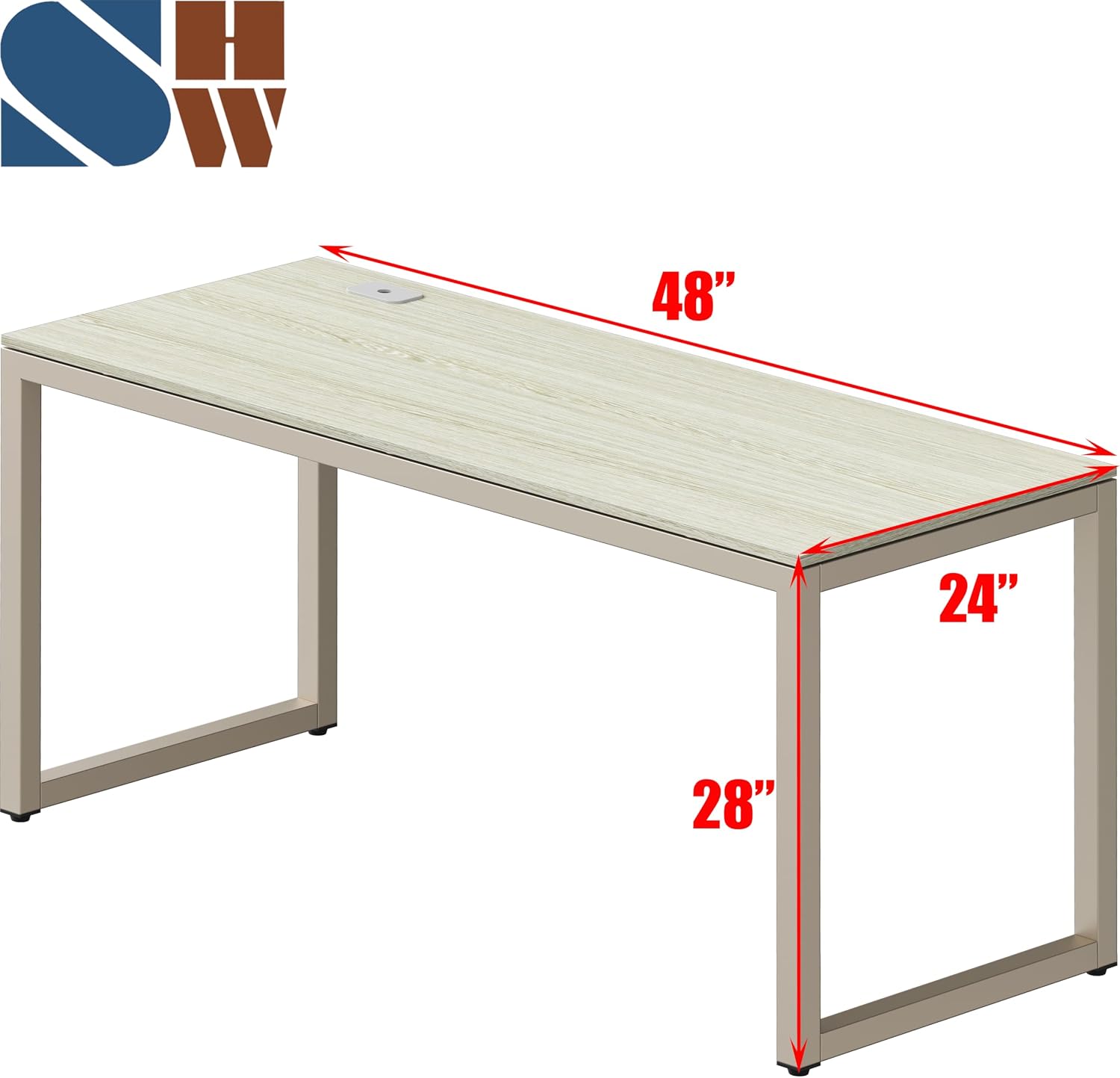 <p><strong>SHW 48" Maple Office Desk Review: Commercial-Grade, 10-Year Warranty</strong></p> - Image 3