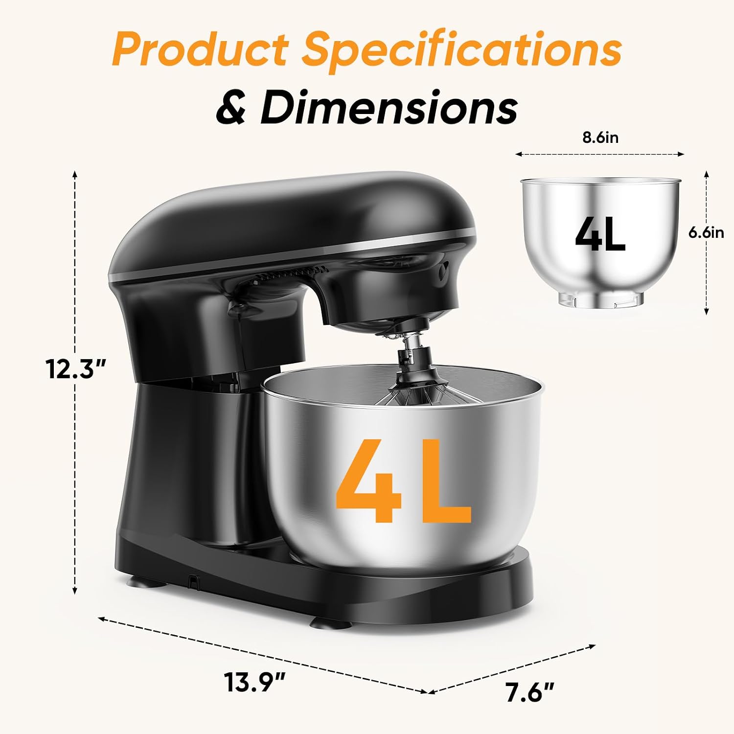 NEWBULIG 4.2QT 10-Speed Stand Mixer Review for Baking & Cooking. - Image 6