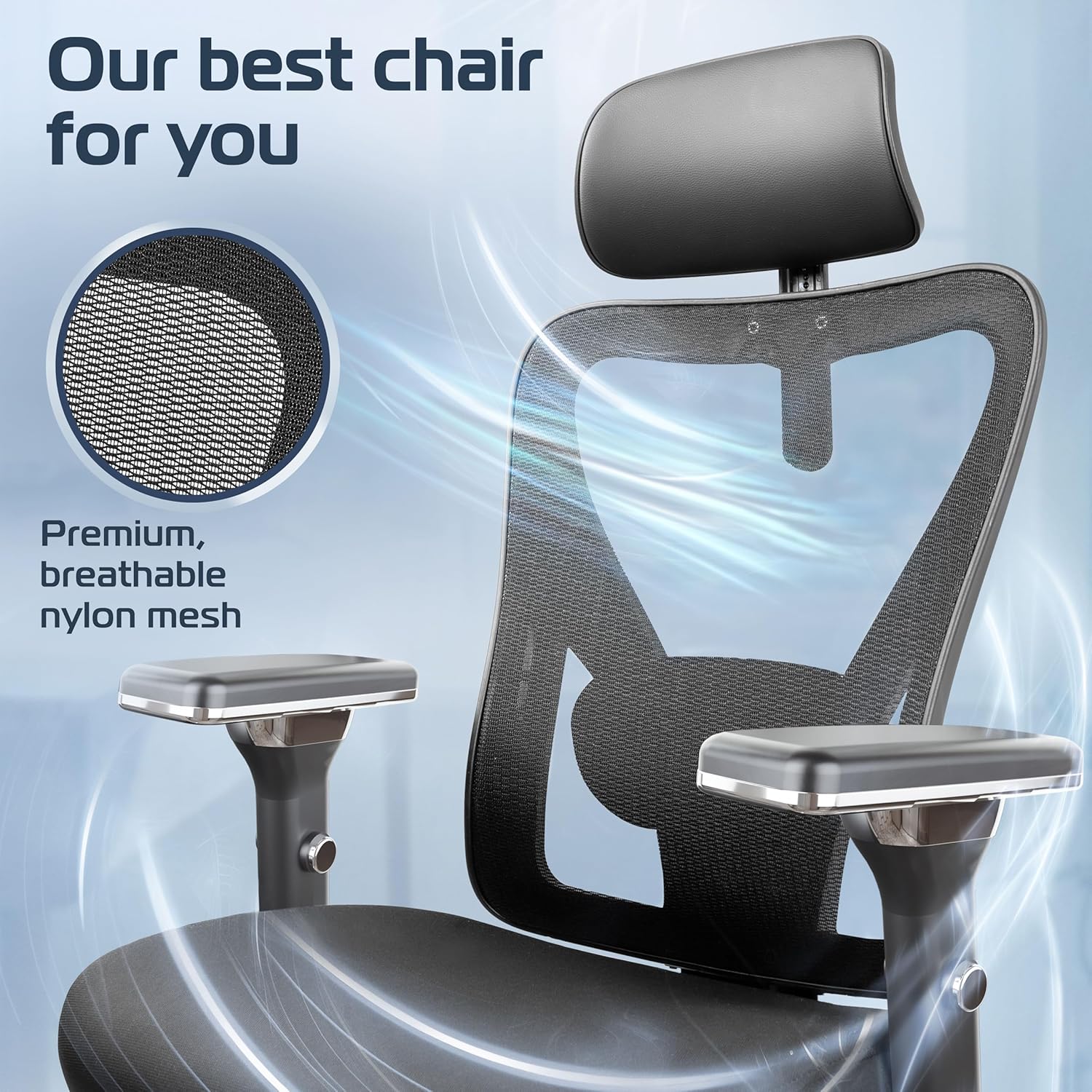 CleverSeat Ergonomic Office Chair: #1 Rated, Comfy Breathable Mesh, 330lbs Support. - Image 4
