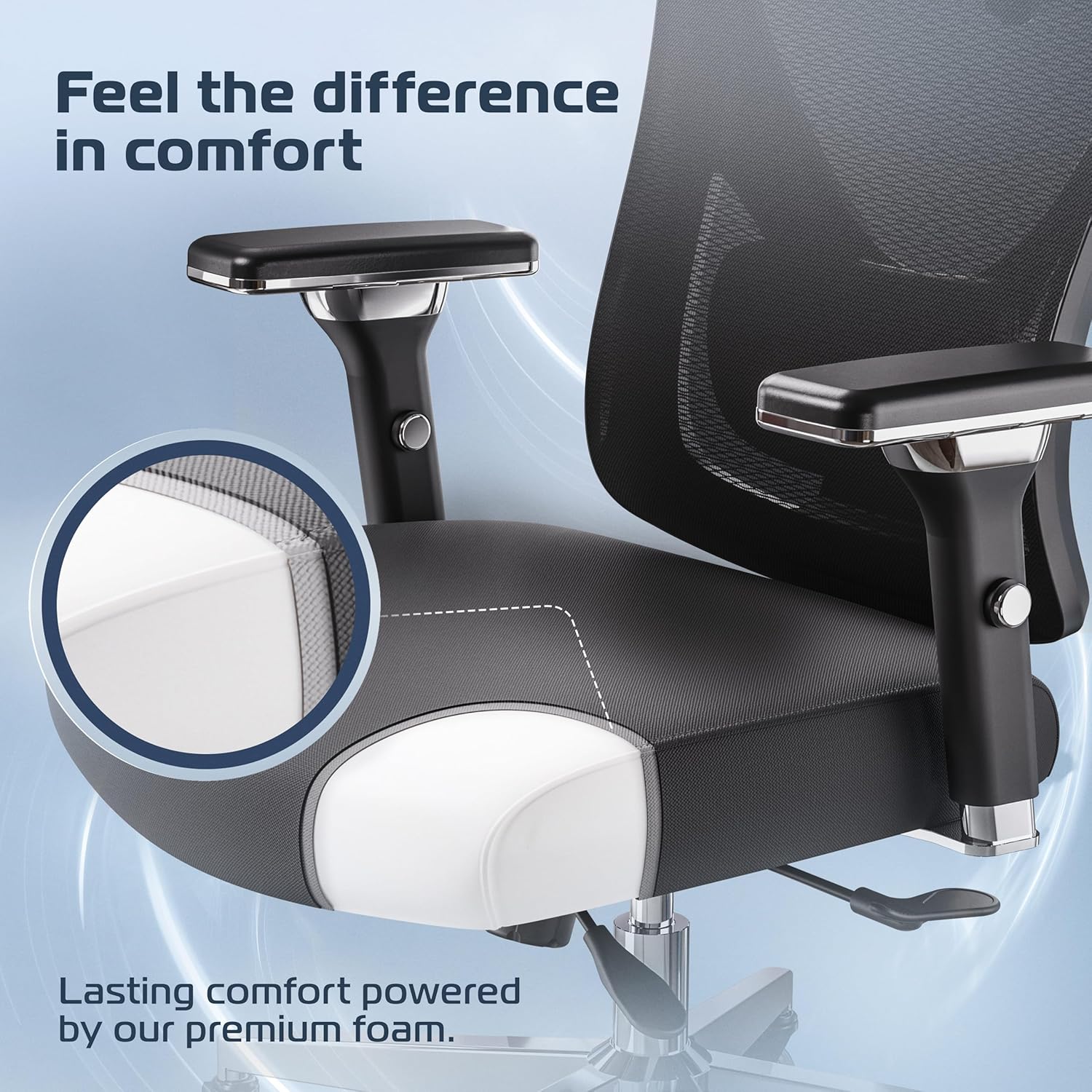 CleverSeat Ergonomic Office Chair: #1 Rated, Comfy Breathable Mesh, 330lbs Support. - Image 7