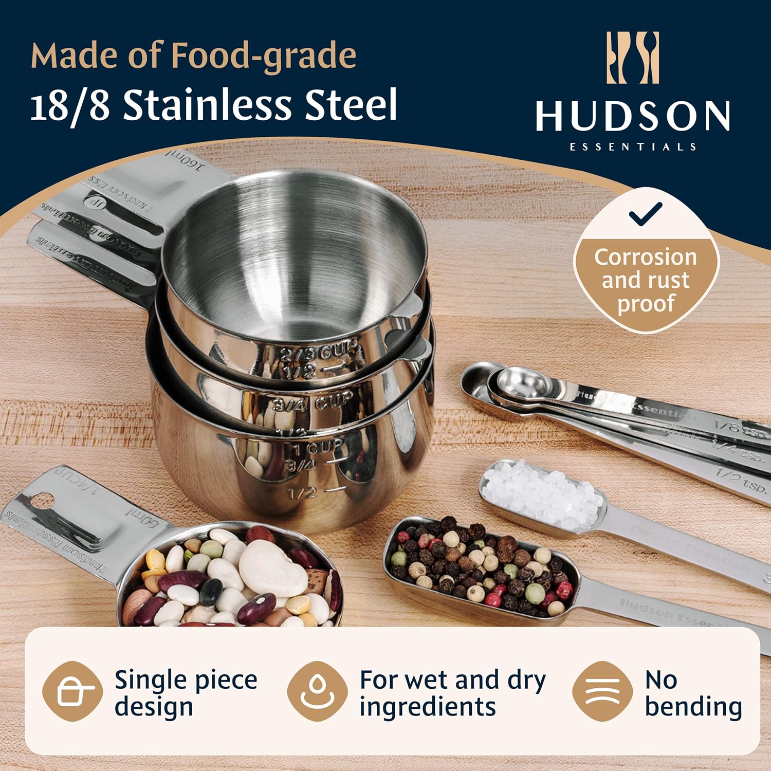 Hudson Essentials 15-Pc Stainless Measuring Cups/Spoons Review - Image 2