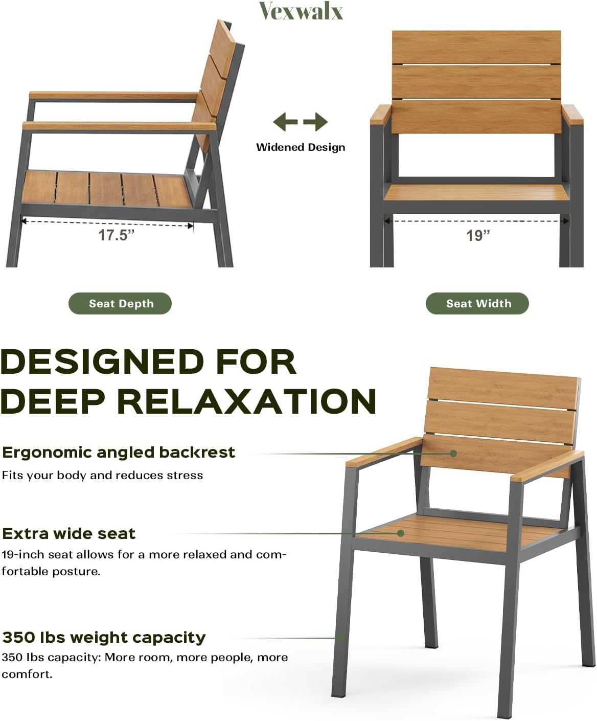 Vexwalx 7-Pc Patio Dining Set Review: All-Weather 6-Seater with Umbrella Hole - Image 3