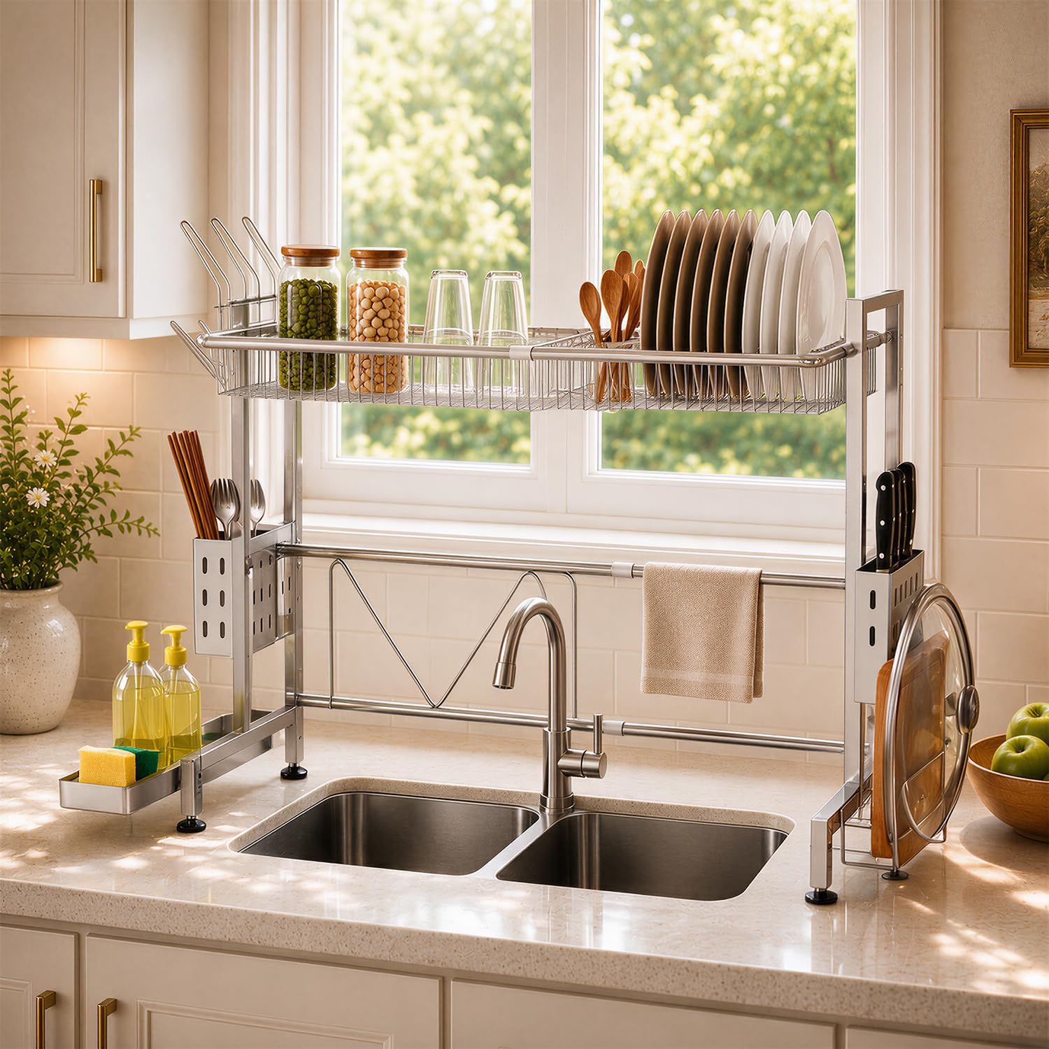Expandable Over-Sink Dish Rack Review: Stainless Steel, Large Capacity - Image 2