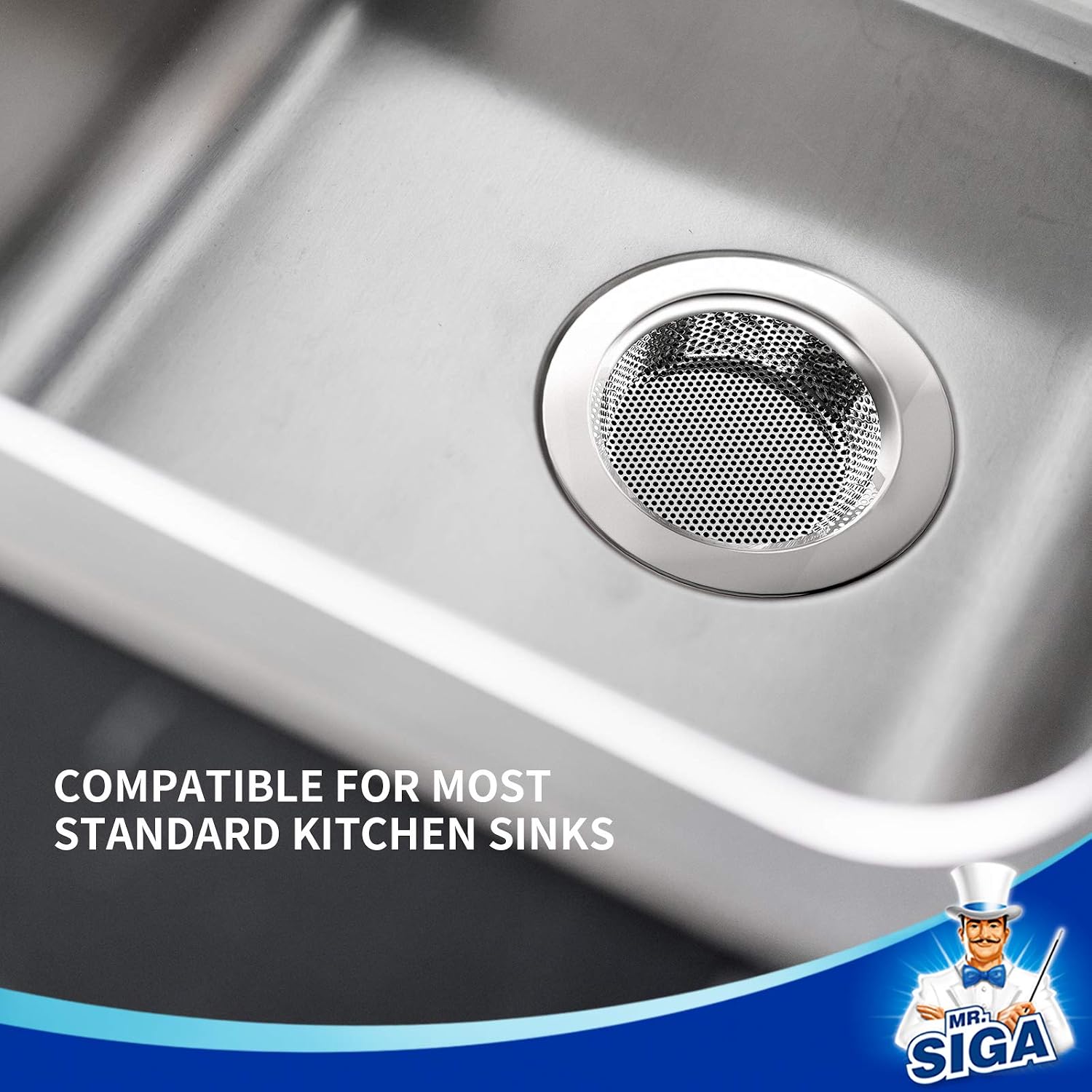 Review: MR.SIGA 4.4" Stainless Steel Sink Strainer 3-Pack - Dishwasher Safe - Image 3